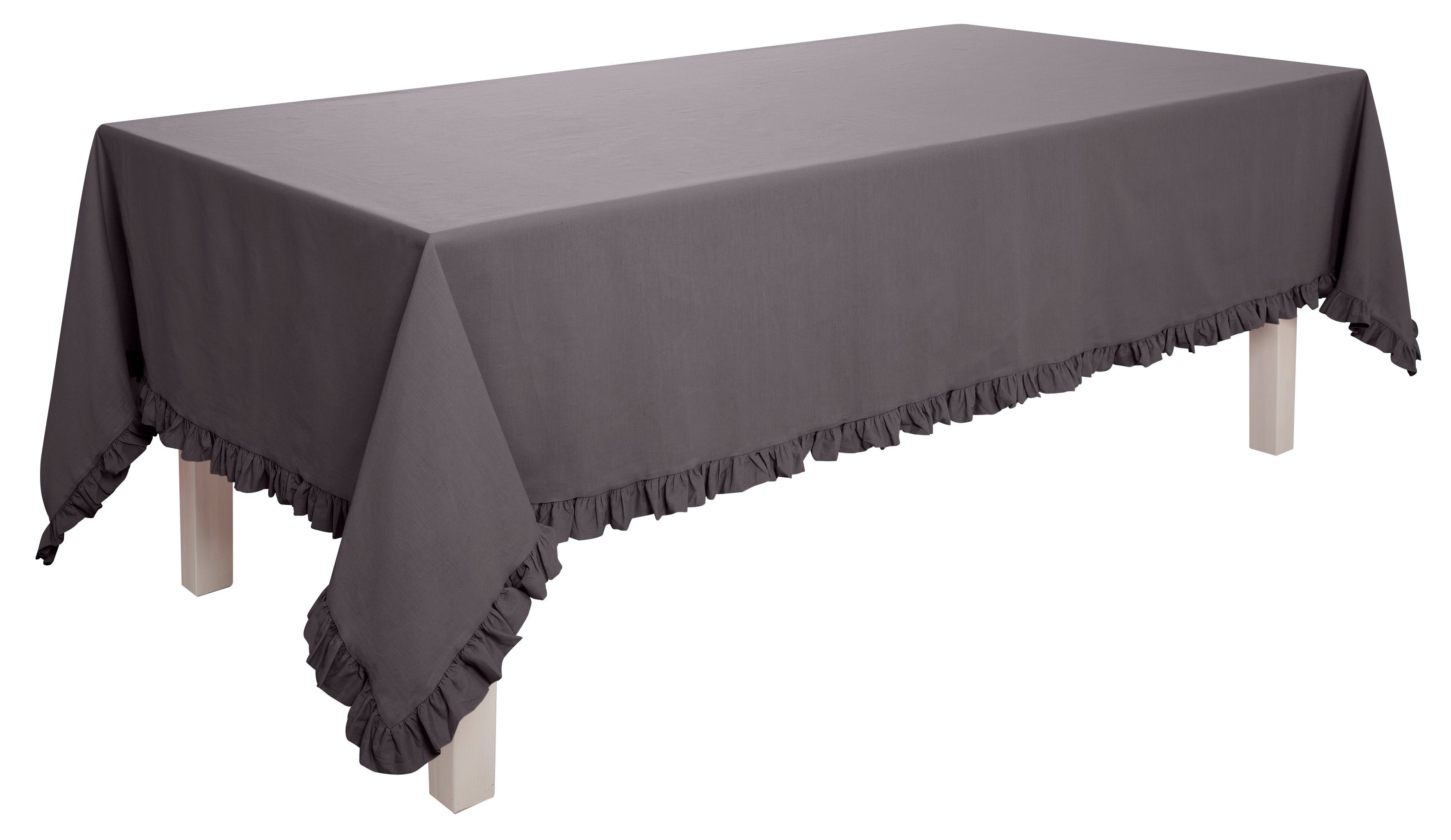 Home affaire Sprei Violetta, luchtige sprei met franjes, zonder voering met volants, 100% katoen, ook als tafelkleed te gebruiken