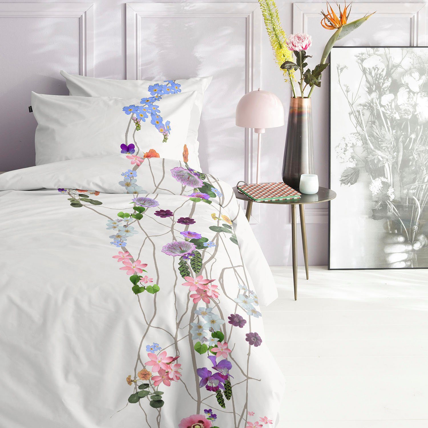 Cinderella Overtrekset Tiara met bloemenprint (2-delig)