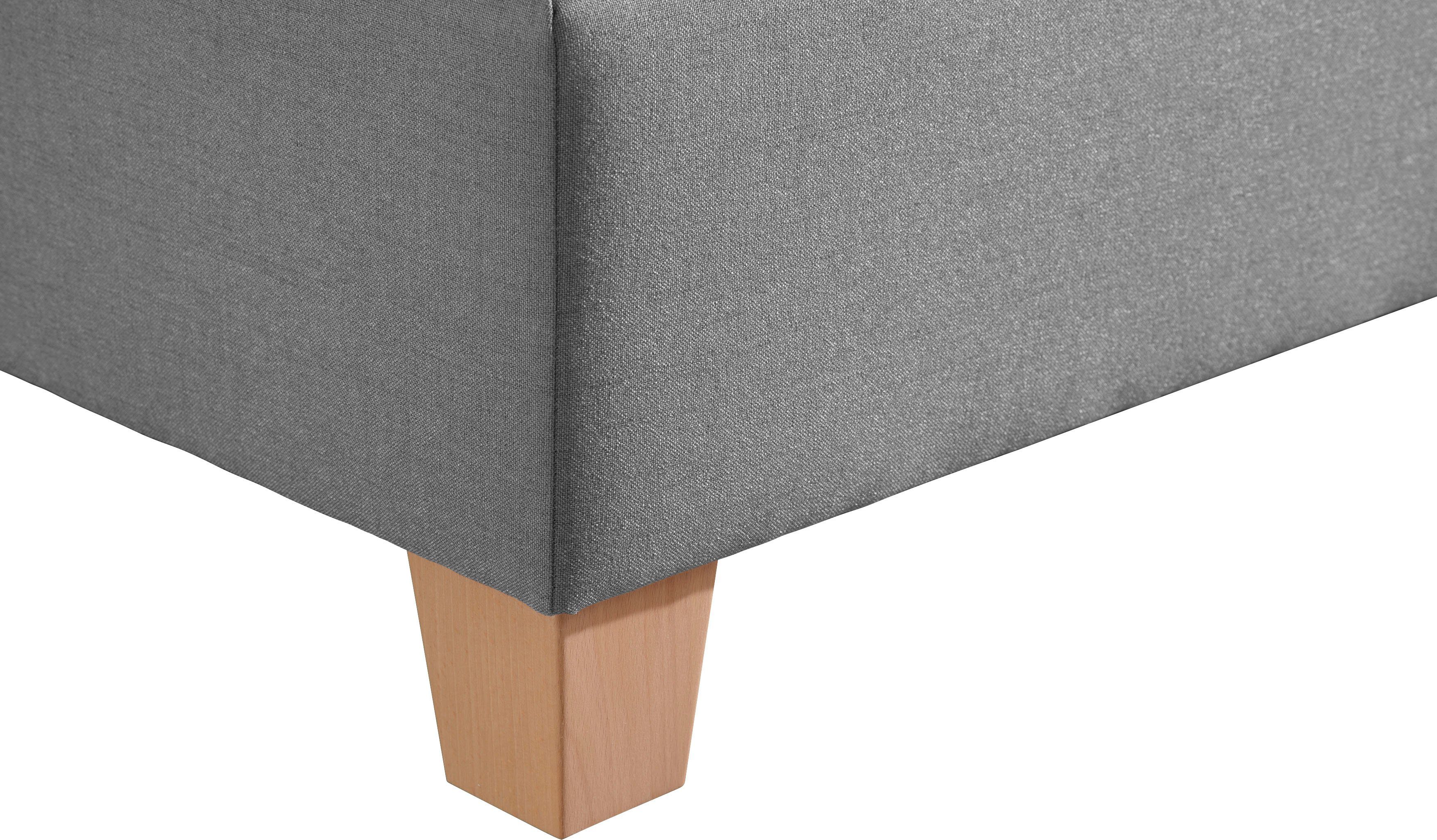 Home affaire Boxspring Fargo inclusief topper, in 3 soorten matrassen, in fluweel of structuurstof