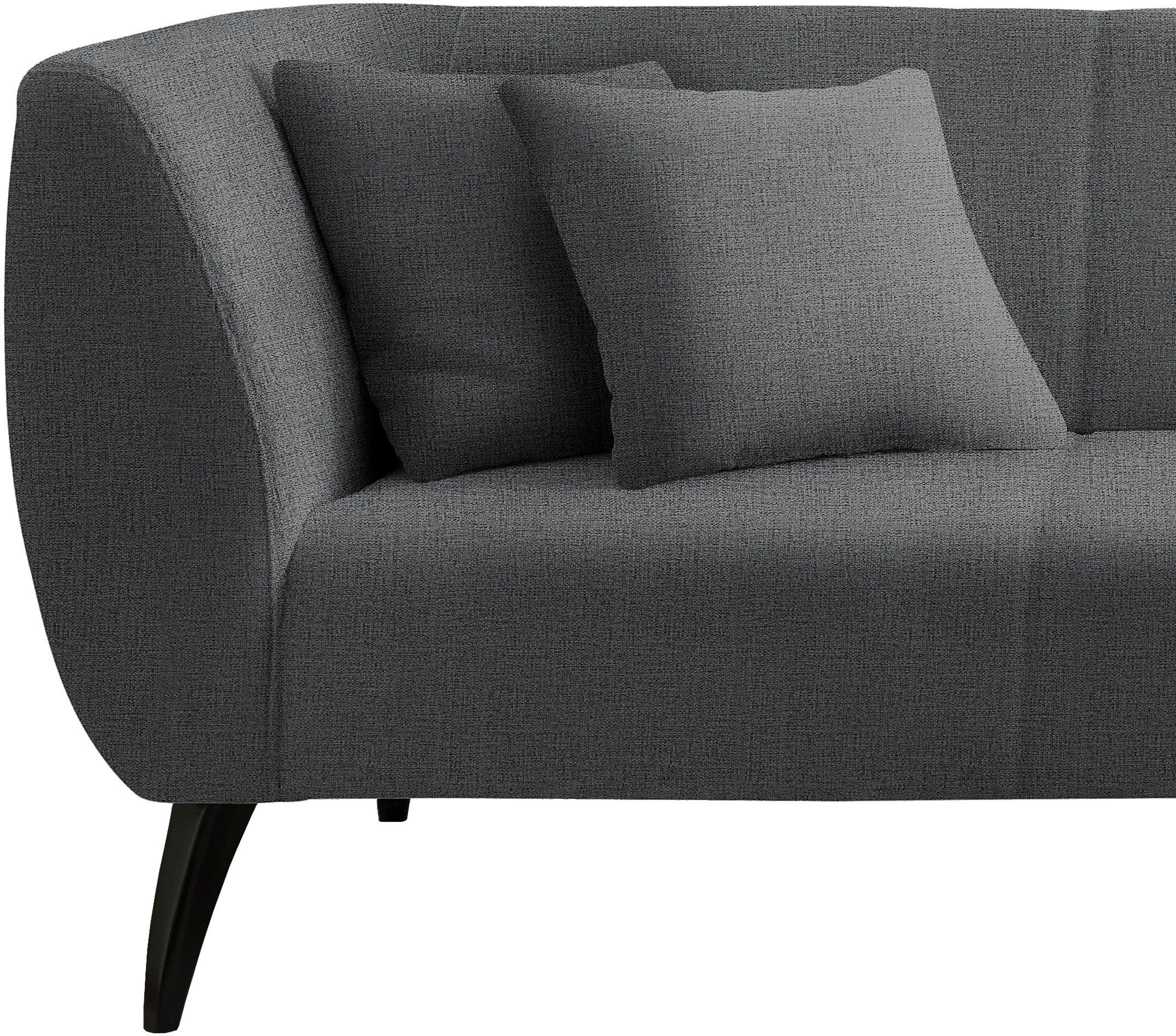 INOSIGN Hoekbank Colori L-vorm Houtkleur voetkeuze, inclusief 4x sierkussens