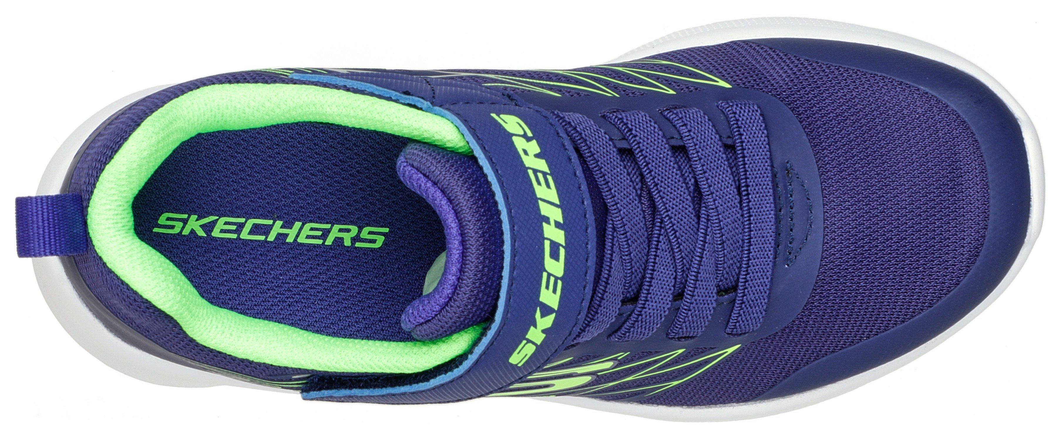Skechers Sneakers Microspec met contrastafwerking, vrijetijdsschoen, lage schoen, veterschoen