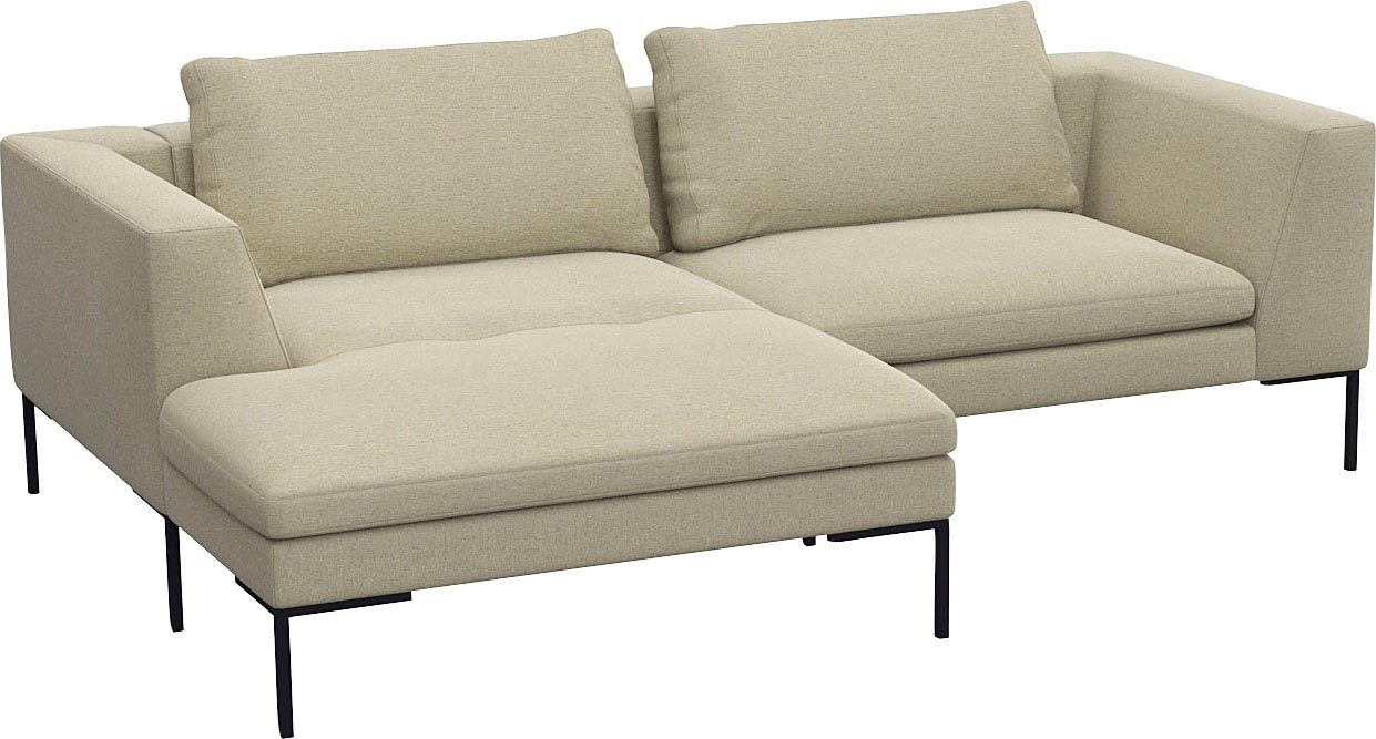 FLEXLUX Hoekbank Loano, super comfortabel zitcomfort door koudschuim in de zitting, L-vorm