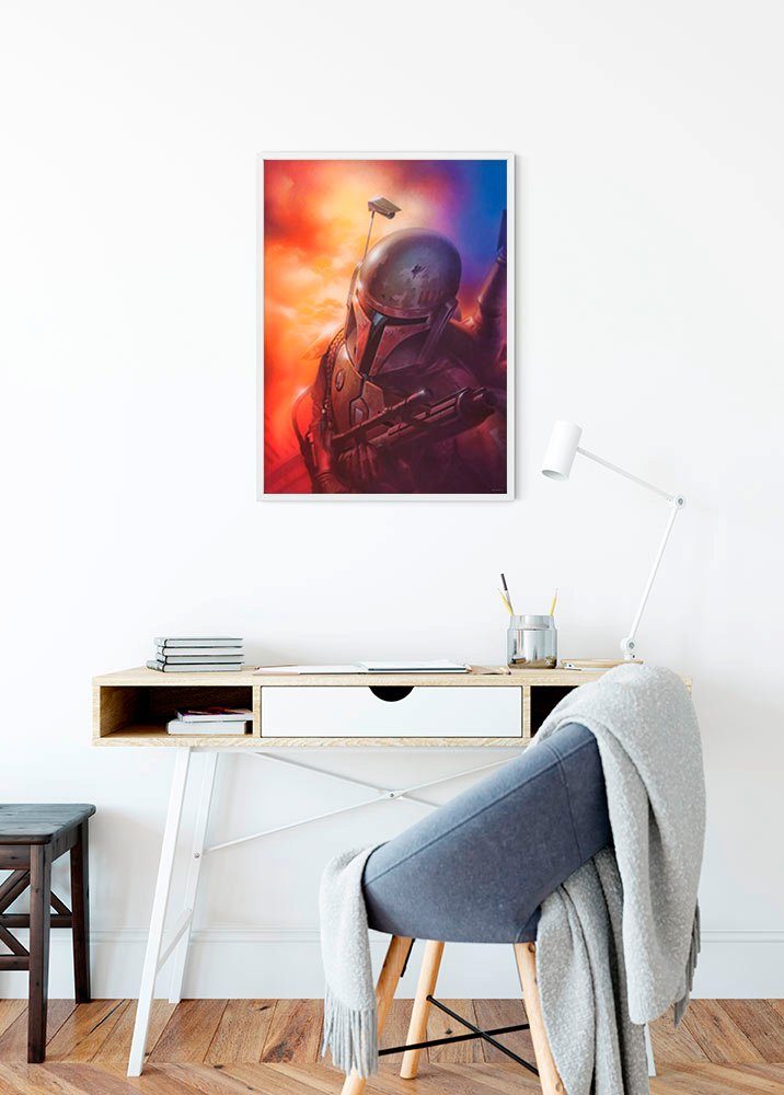 Komar Wanddecoratie Star Wars Classic Mandalorian Wanddecoratie voor de kinderkamer - zonder lijst (1 stuk)
