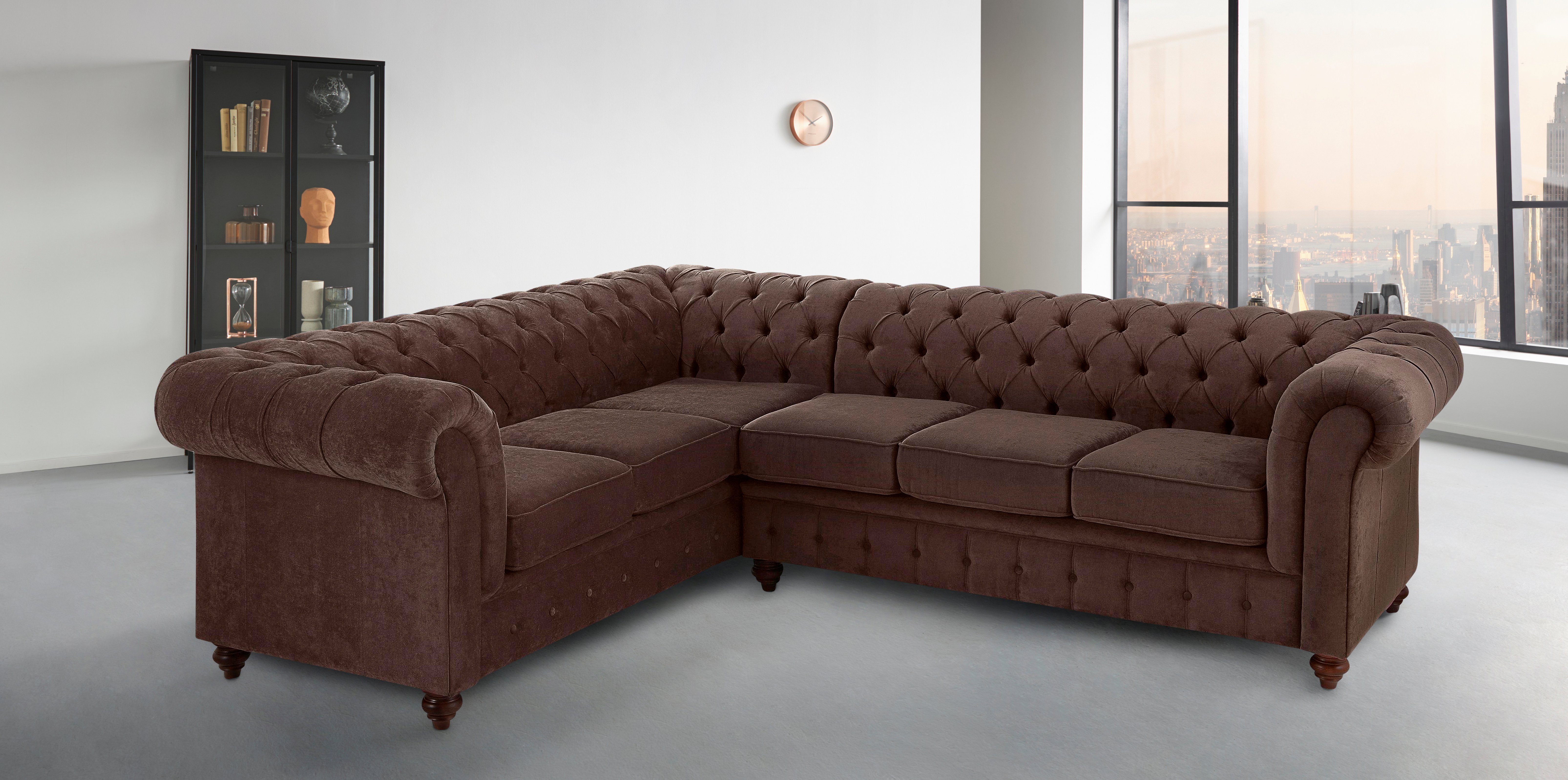 Premium collection by Home affaire Chesterfield-bank CHESTERFIELD met knoopsluiting, ook in leer