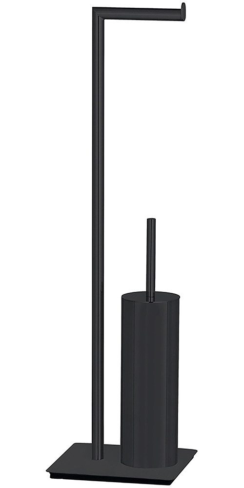 WENKO Toiletset Model Recco Standset, staal, met toiletpapierrolhouder en toiletborstel