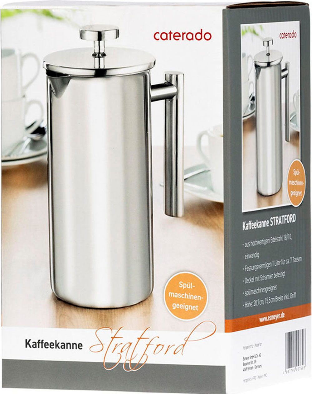 Esmeyer Koffiepot Stratford Inhoud 1 liter voor ca. 7 kopjes