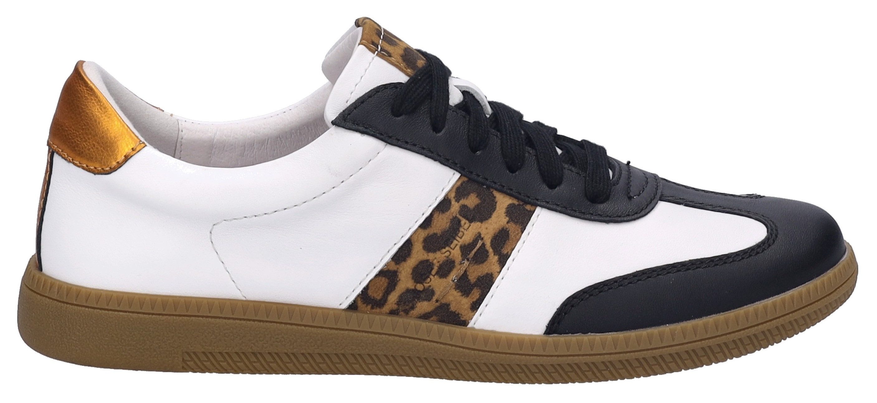 Josef Seibel Sneakers Joleen 03 , retro sneaker, veterschoen, comfort-schoen met leeuw-patroon