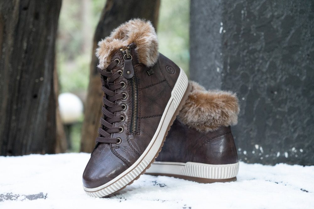 Remonte Winterlaarzen , plateau, outdoorschoen veterschoenen met waterafstotende tex-membraan