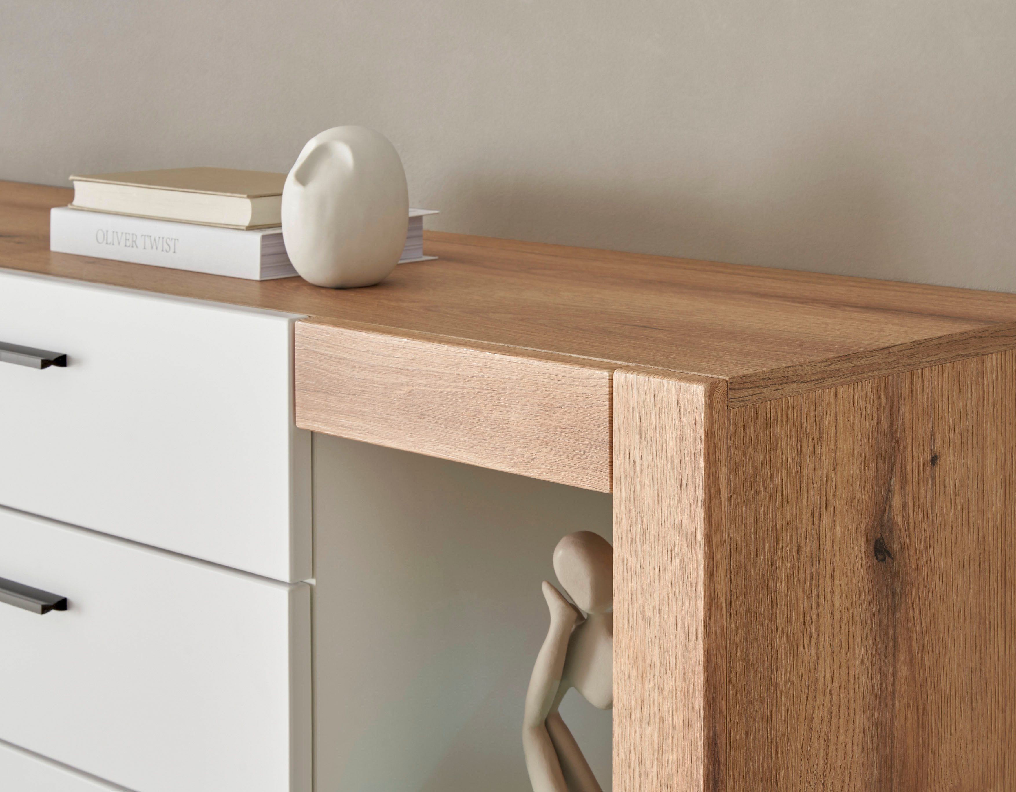 INOSIGN Highboard Brixen, moderne commode, opberg element in eik Evoke decor Metalen grepen, voldoende opbergruimte, veelzijdig toepasbaar