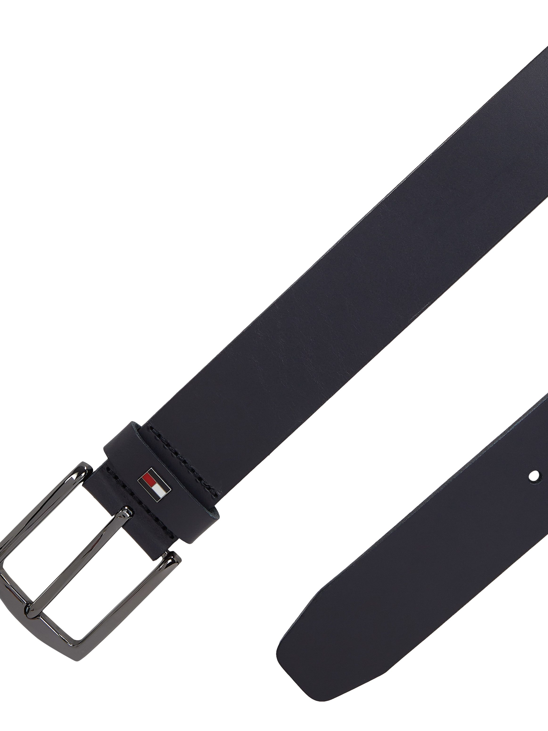 Tommy Hilfiger Leren riem DENTON 3.5 EXT Eenvoudige gesp, metalen logo
