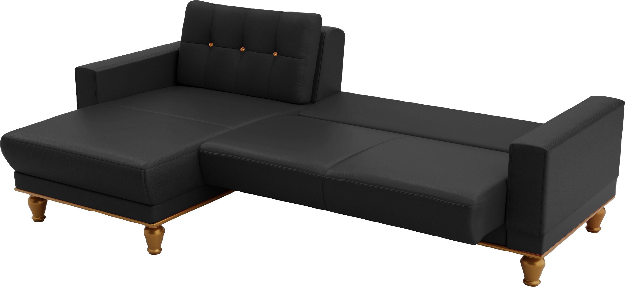 sit&more Hoekbank Orient 5 L-vorm met strassteentjes, naar keuze met slaapfunctie en bedkist