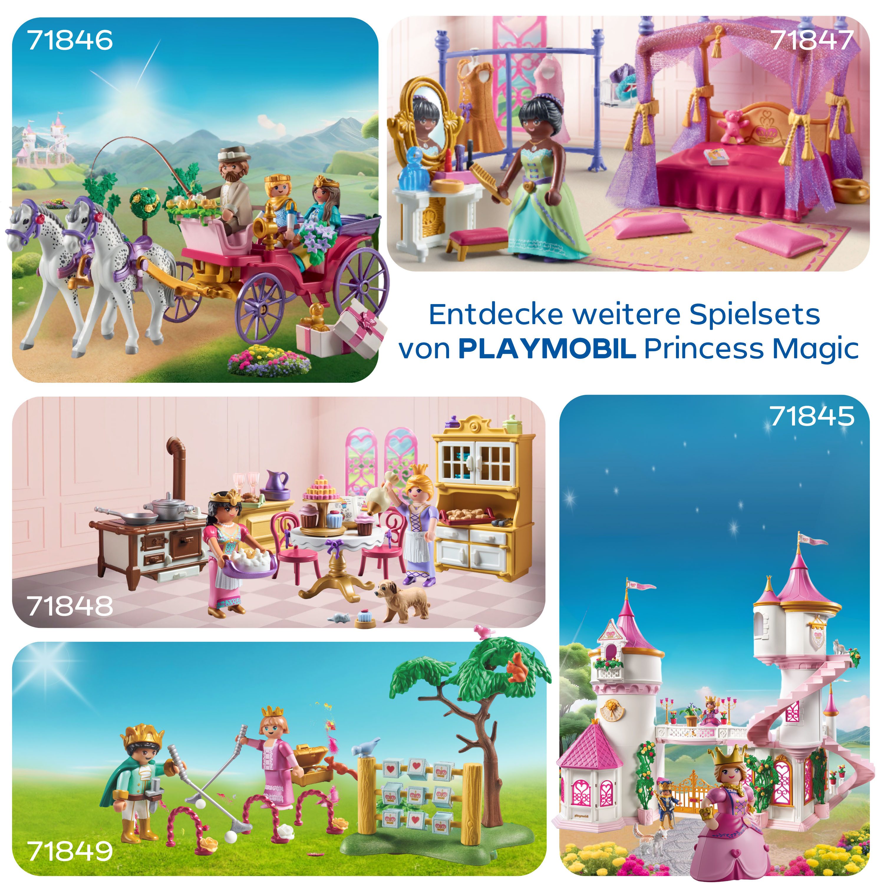 Playmobil® Constructie-speelset Prinzessin mit Pferd (71801), Playmobil Princess Magic (39-delig)