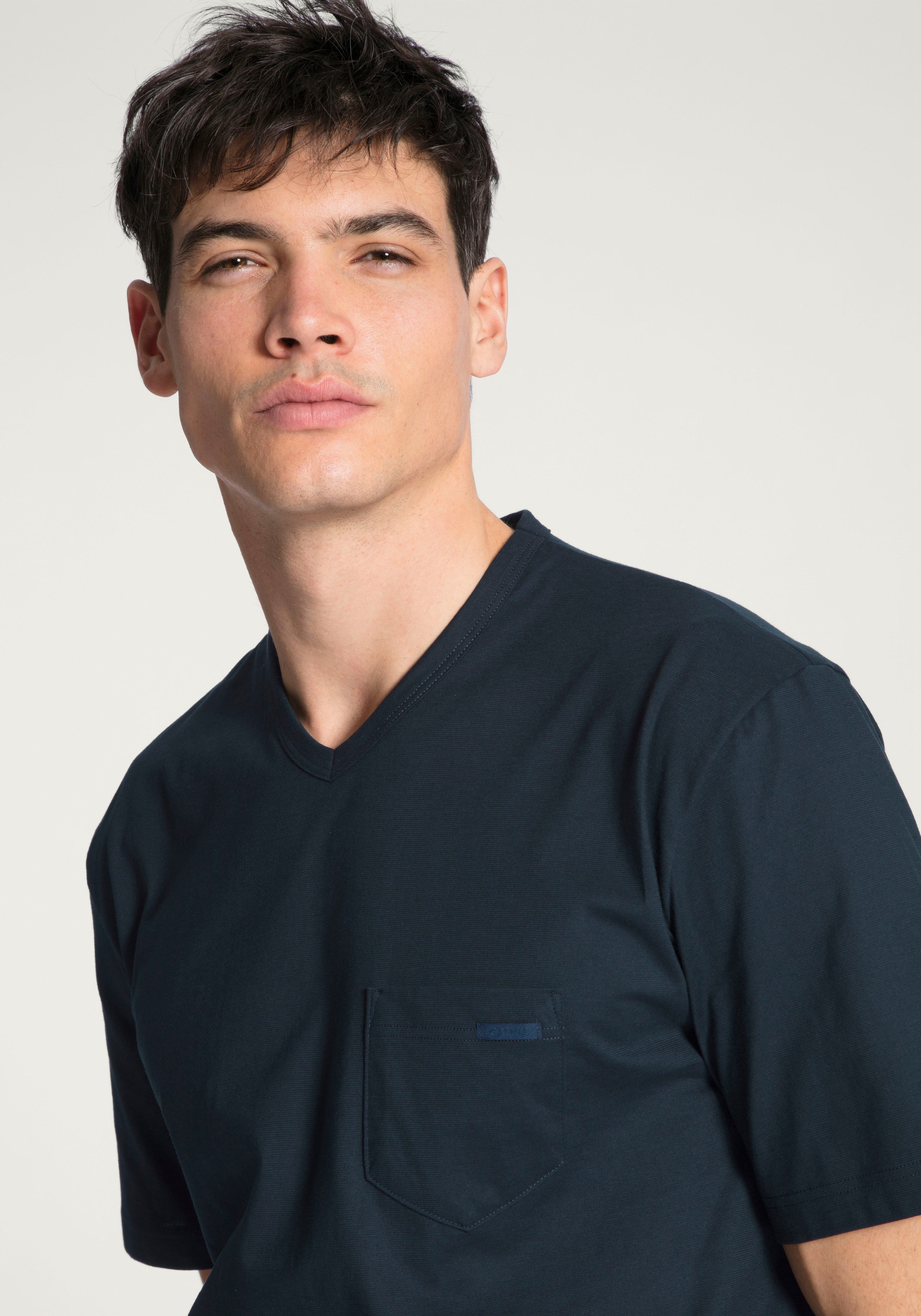 CALIDA Shortama Relax Imprint met opgestikte borstzak (set, 2-delig)