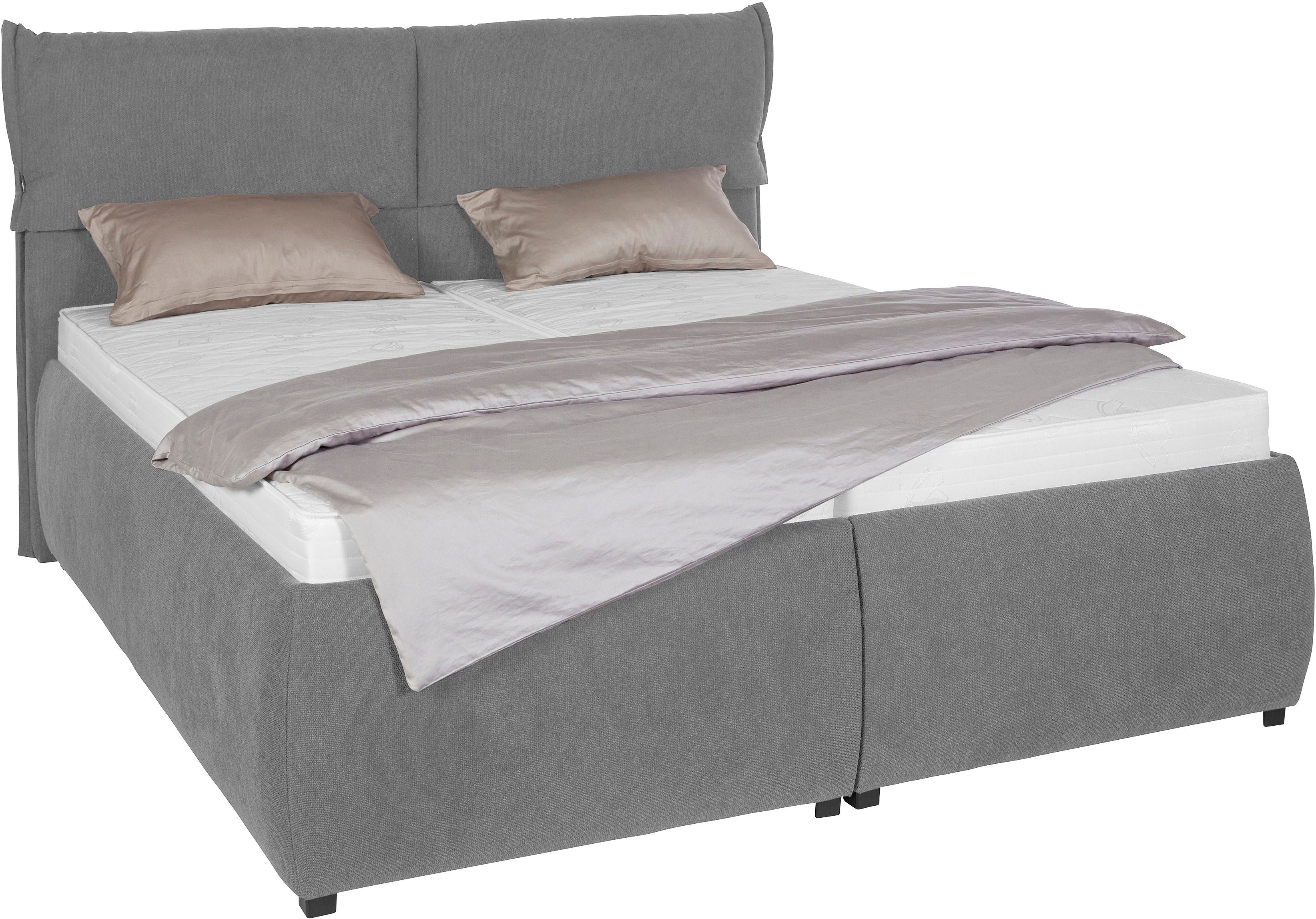 andas Gestoffeerd bed Jenson als bedframe of met 3 matrassoorten en hardheden