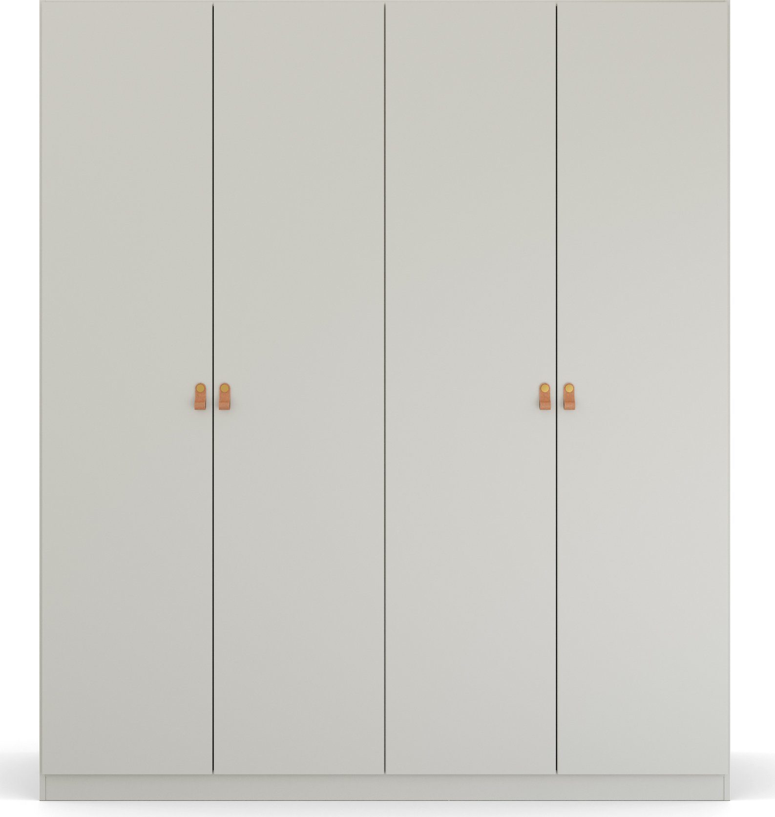 rauch Draaideurkast Homey by Quadra Spin met greeplussen van zacht, cognacbruin leer