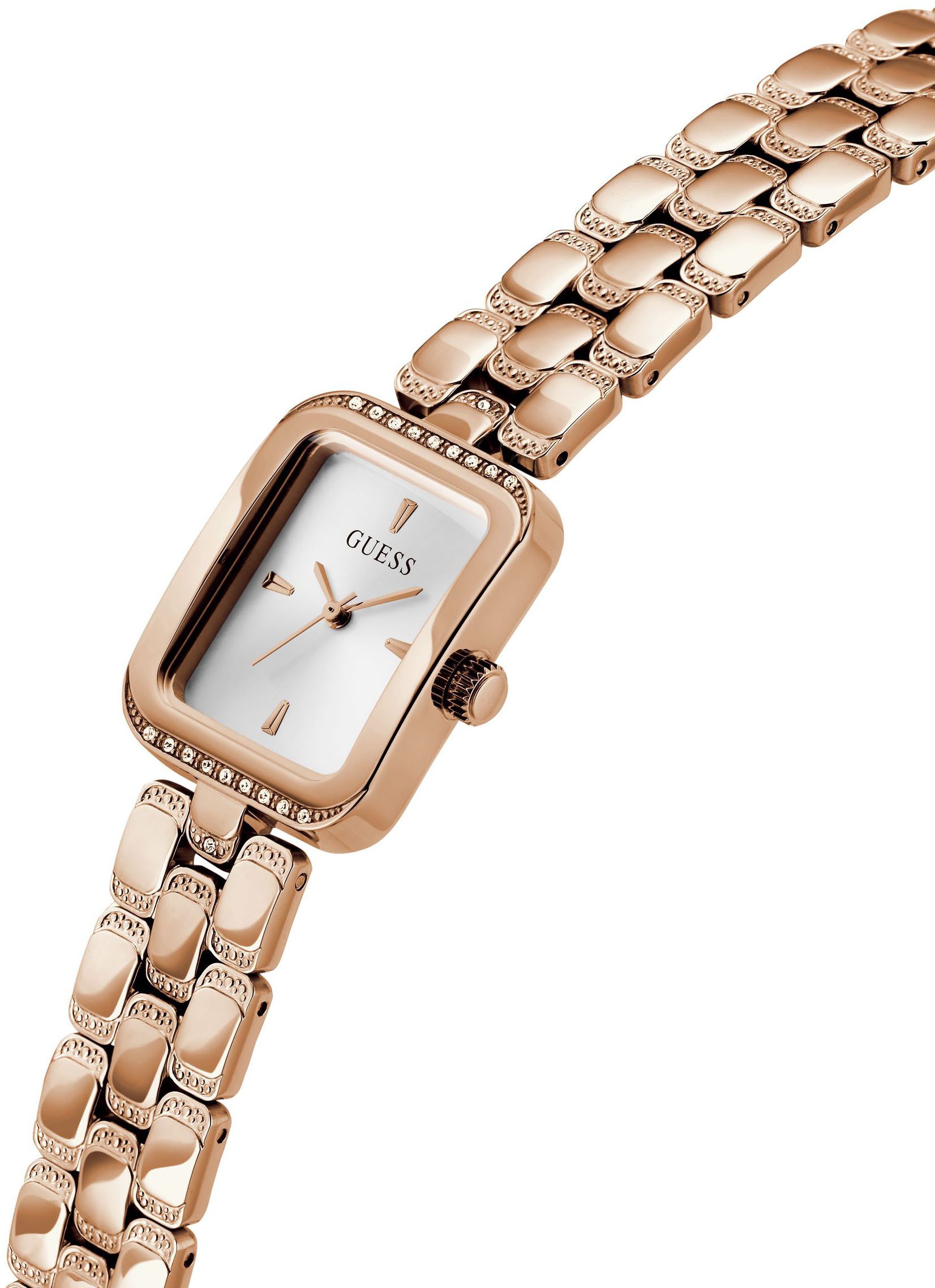 Guess Kwartshorloge ISLA Horloge, dameshorloge, stalen armband