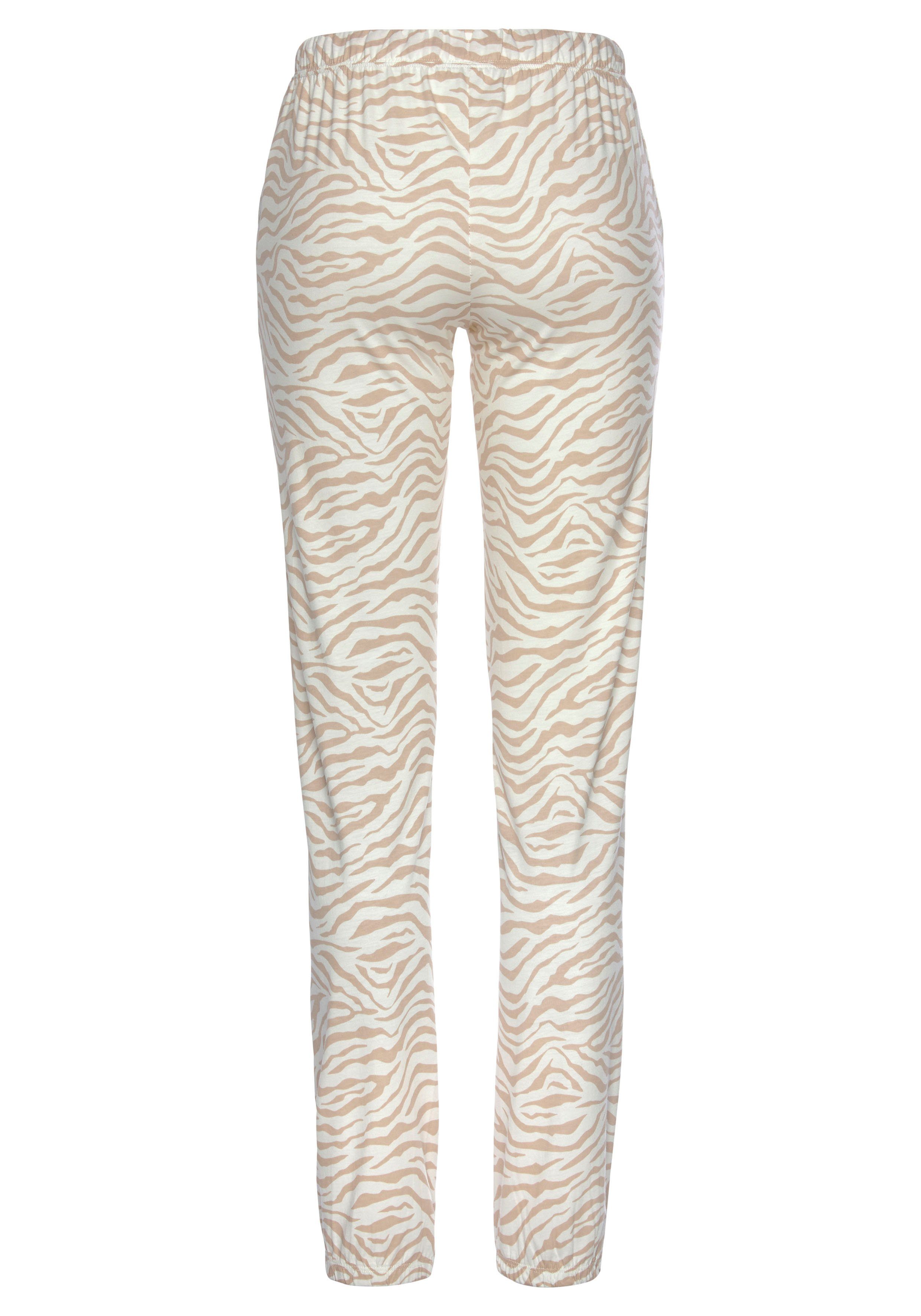 Lascana Pyjamabroek Effen of met geweldige print