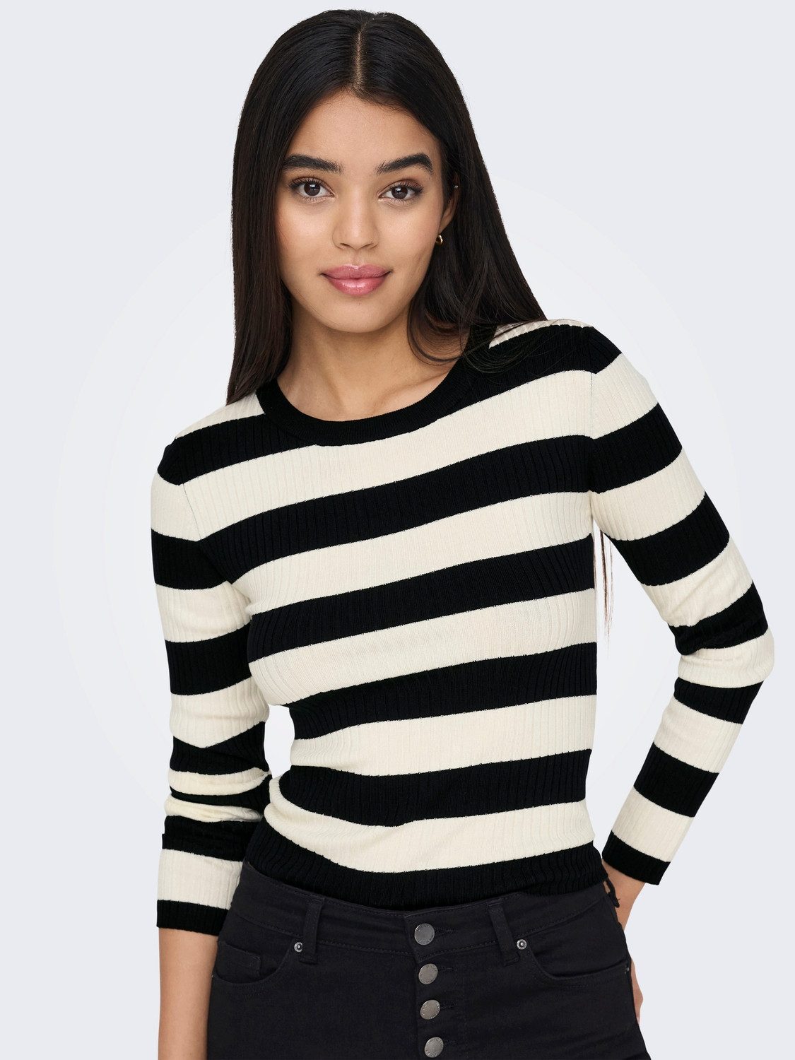 JDY Trui met ronde hals JDYPLUM L/S O-NECK PULLOVER KNT NOOS
