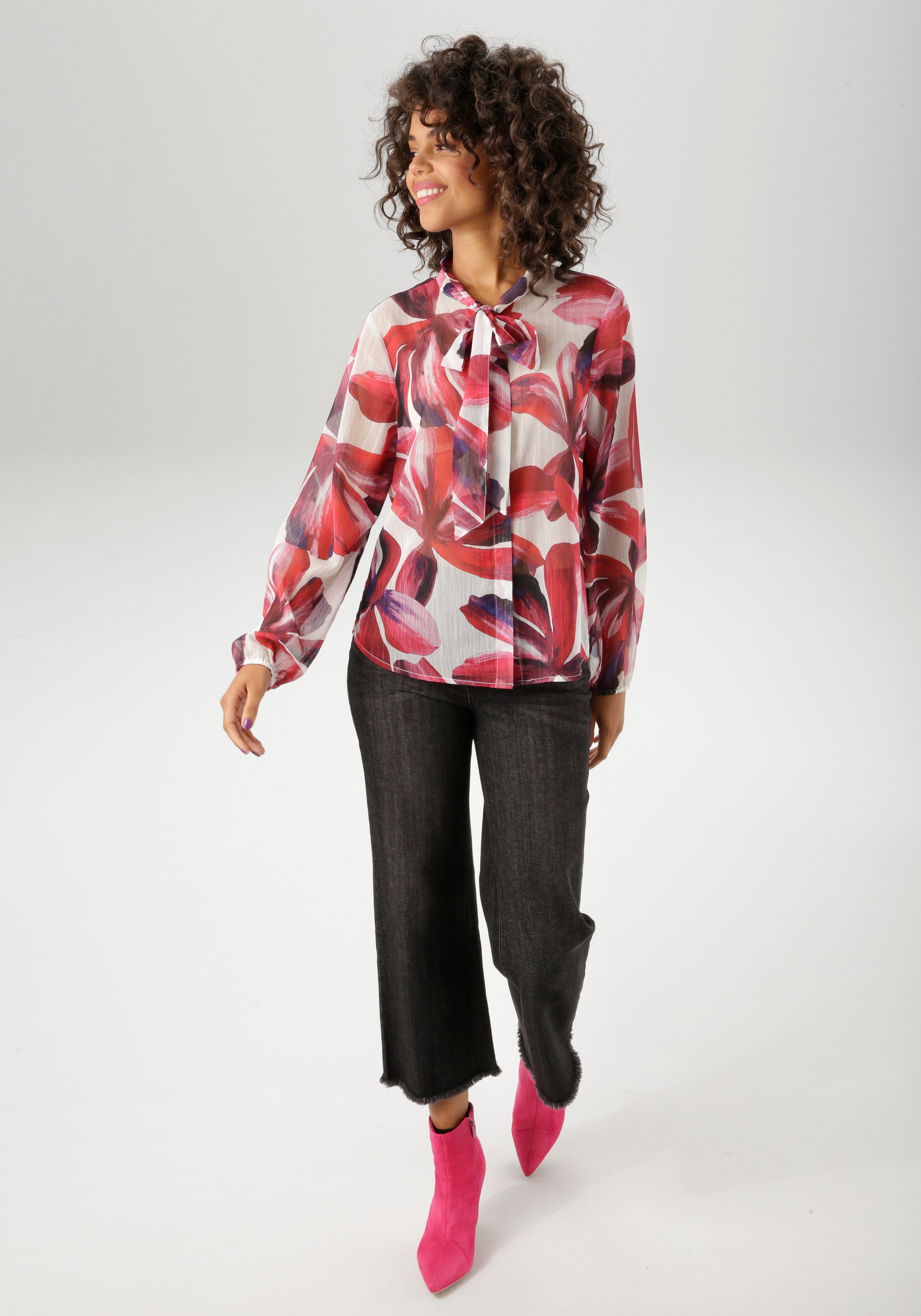 Aniston CASUAL Blouse met kraagstrik