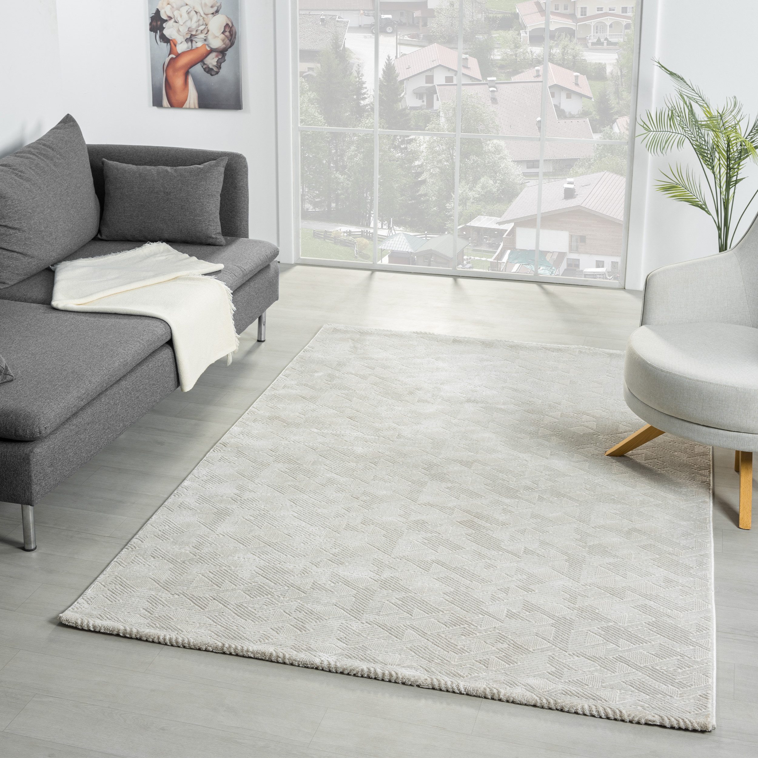 Sehrazat Vloerkleed Nora 5700 Zachte kleuren, modern ontwerp, duurzaam, elegantie ontmoet comfort