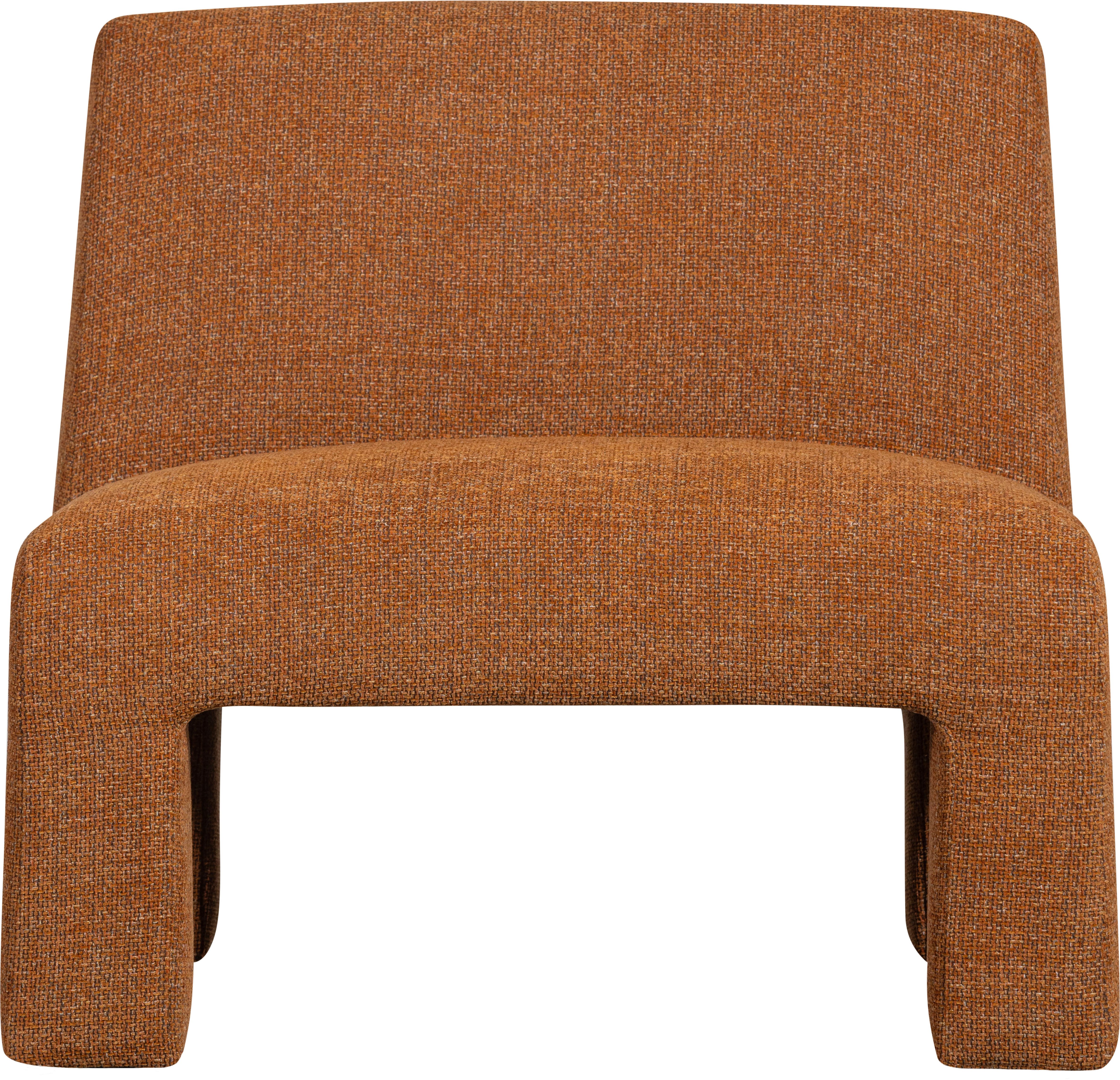 WOOOD Fauteuil Lavid geweven stof, 4-poots frame h 73 cm x b 74 cm