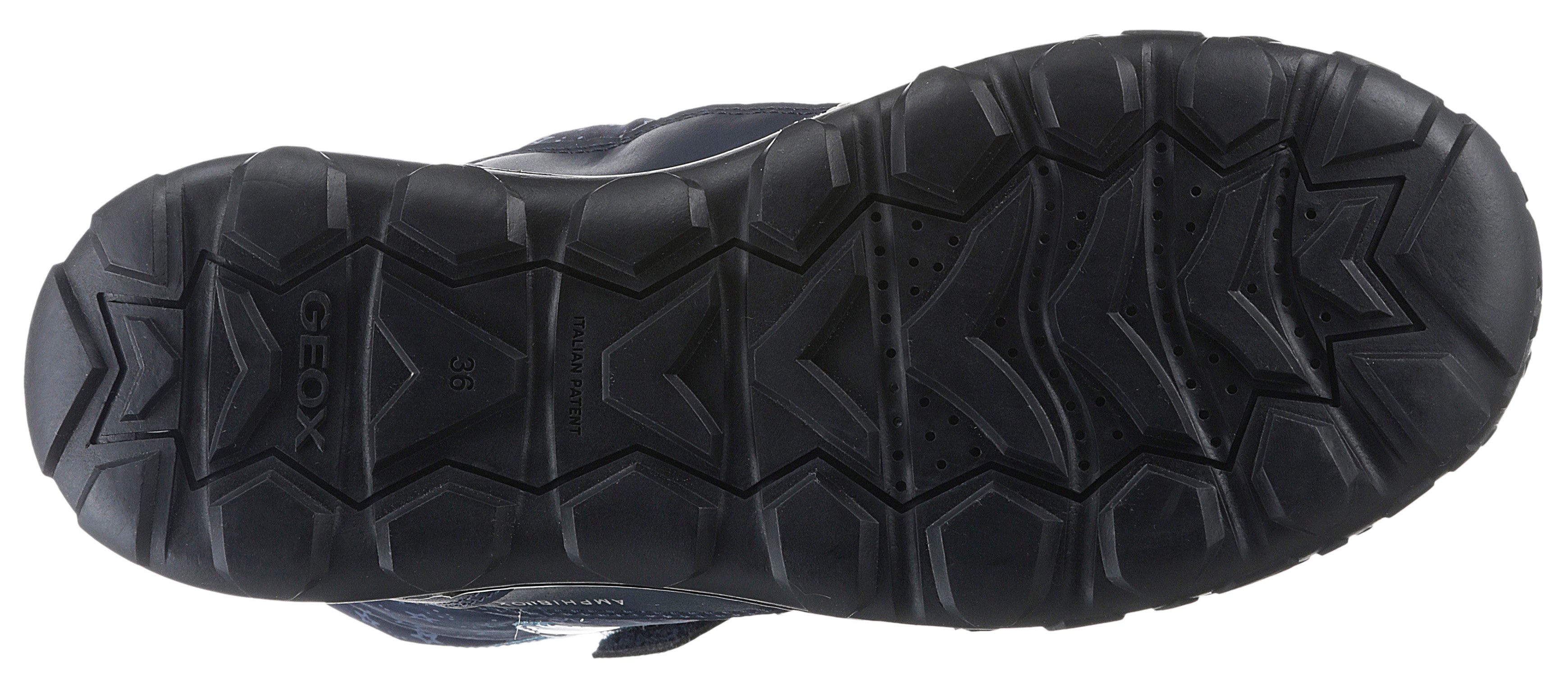 Geox Winterlaarzen J TREKKYUP GIRL B ABX Klittenbandlaarzen, sneeuwlaarzen, winterlaarzen met metallic look