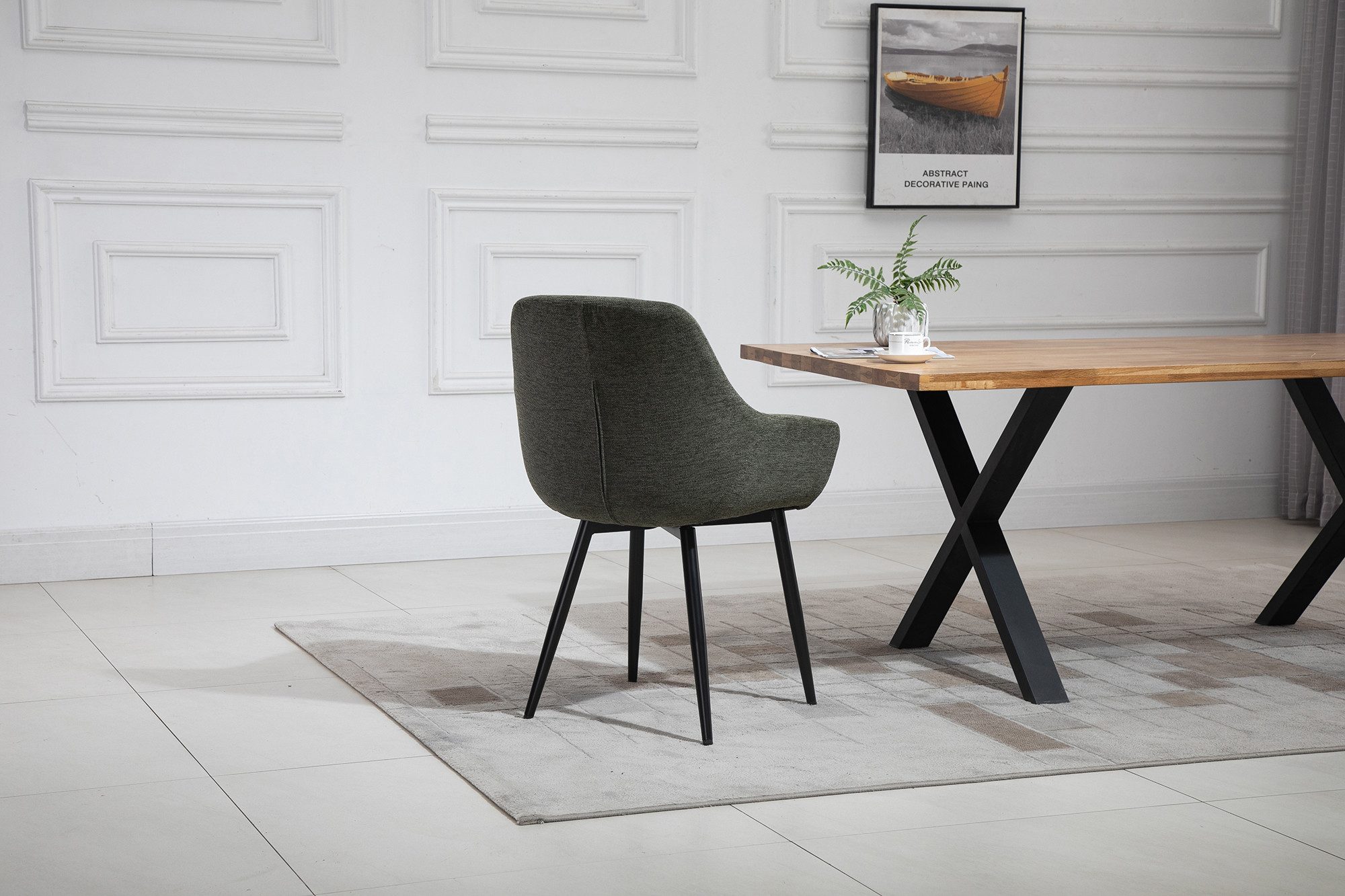 SalesFever Eethoek Tafelblad behandeld met OSMO hardwasolie in zijdeglans afwerking (set, 5-delig)