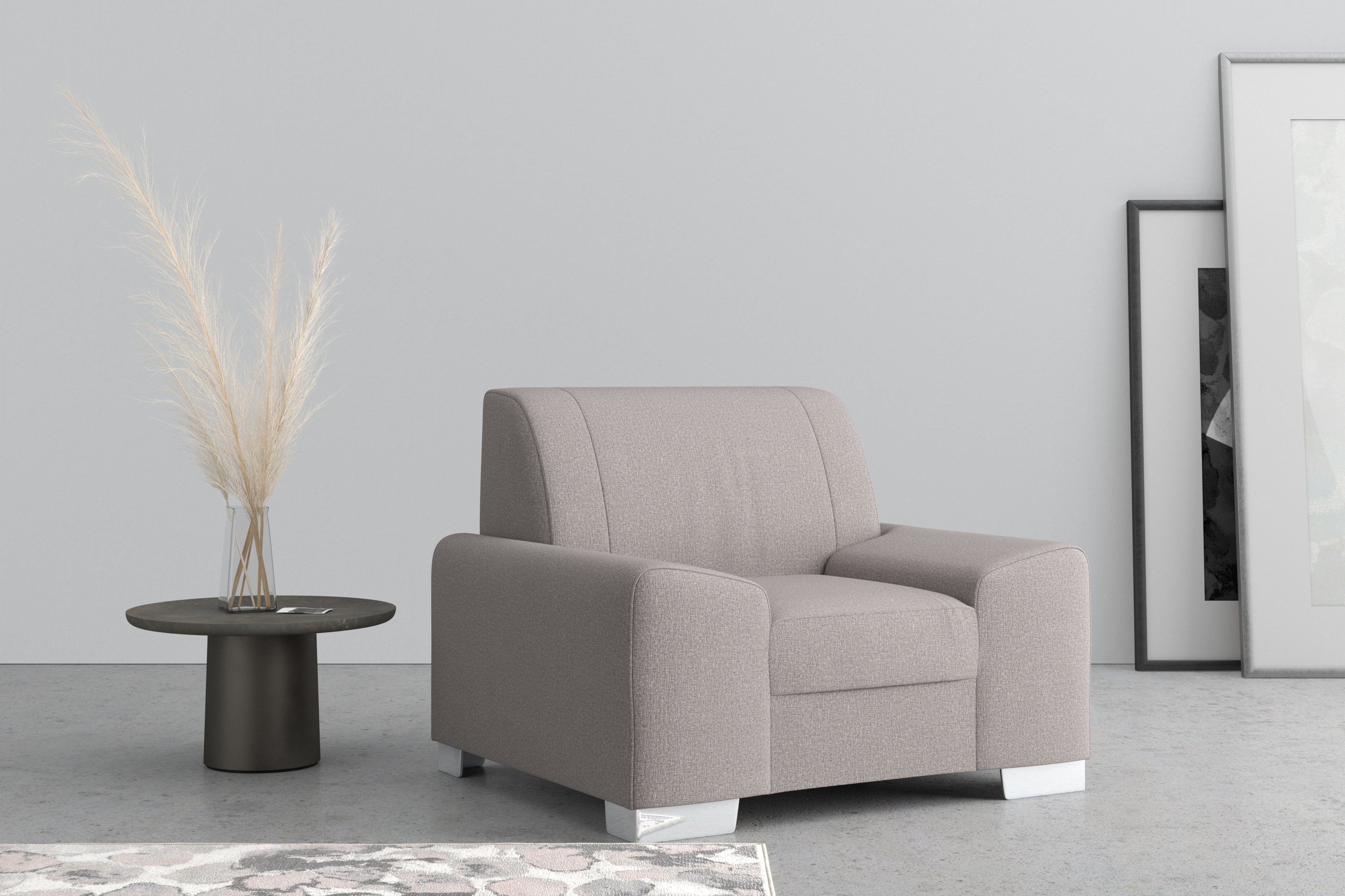 DOMO collection Fauteuil Anzio optioneel met veerkern