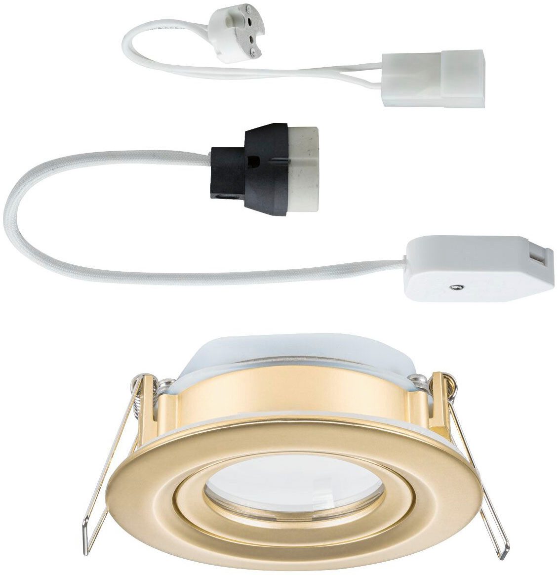 Paulmann Ledinbouwlamp Inbouwlamp Nova Plus IP65 rond 93mm 30° dimbaar goudkleur mat