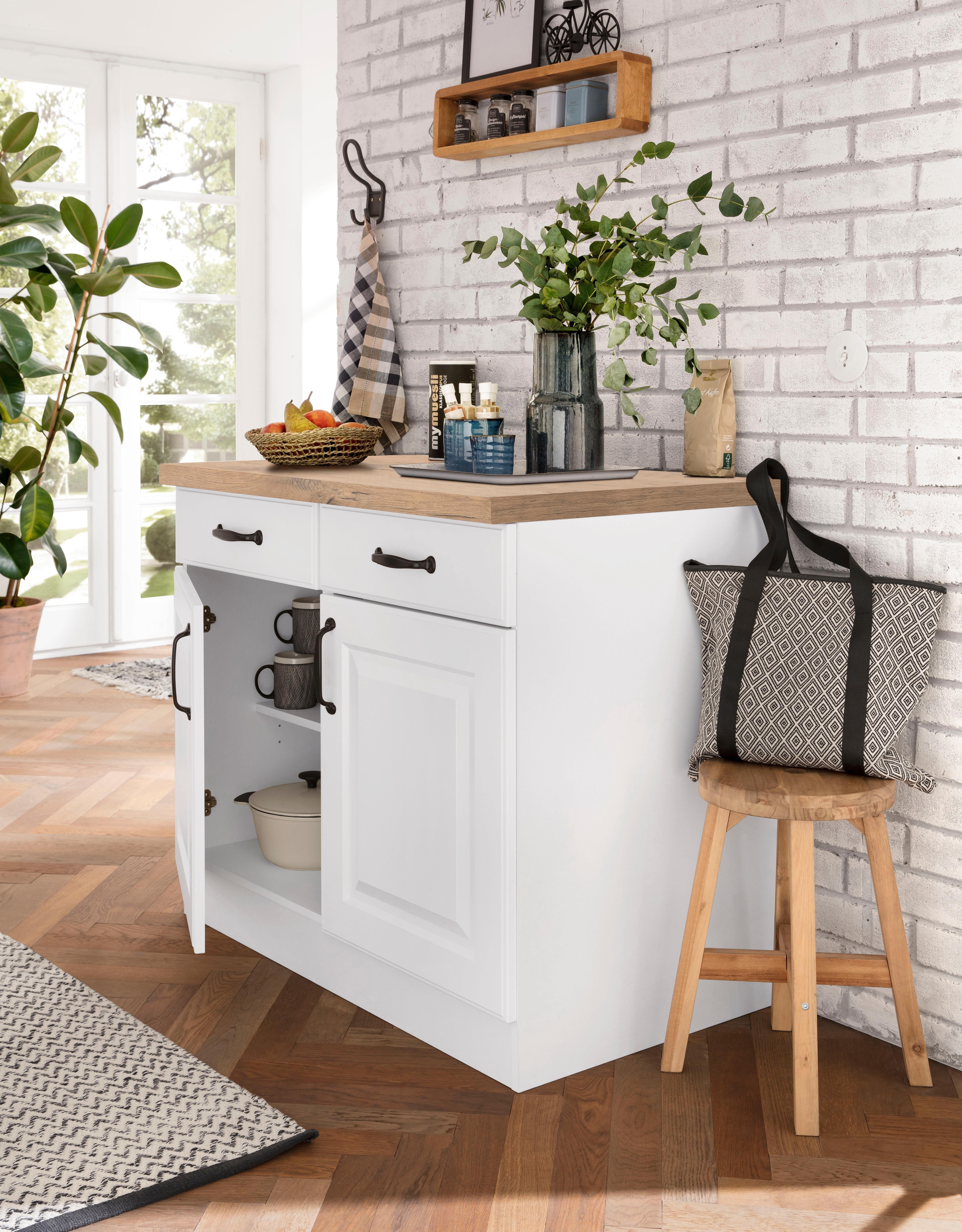 wiho Küchen Onderkast Erla 100 cm breed met vakkenfront