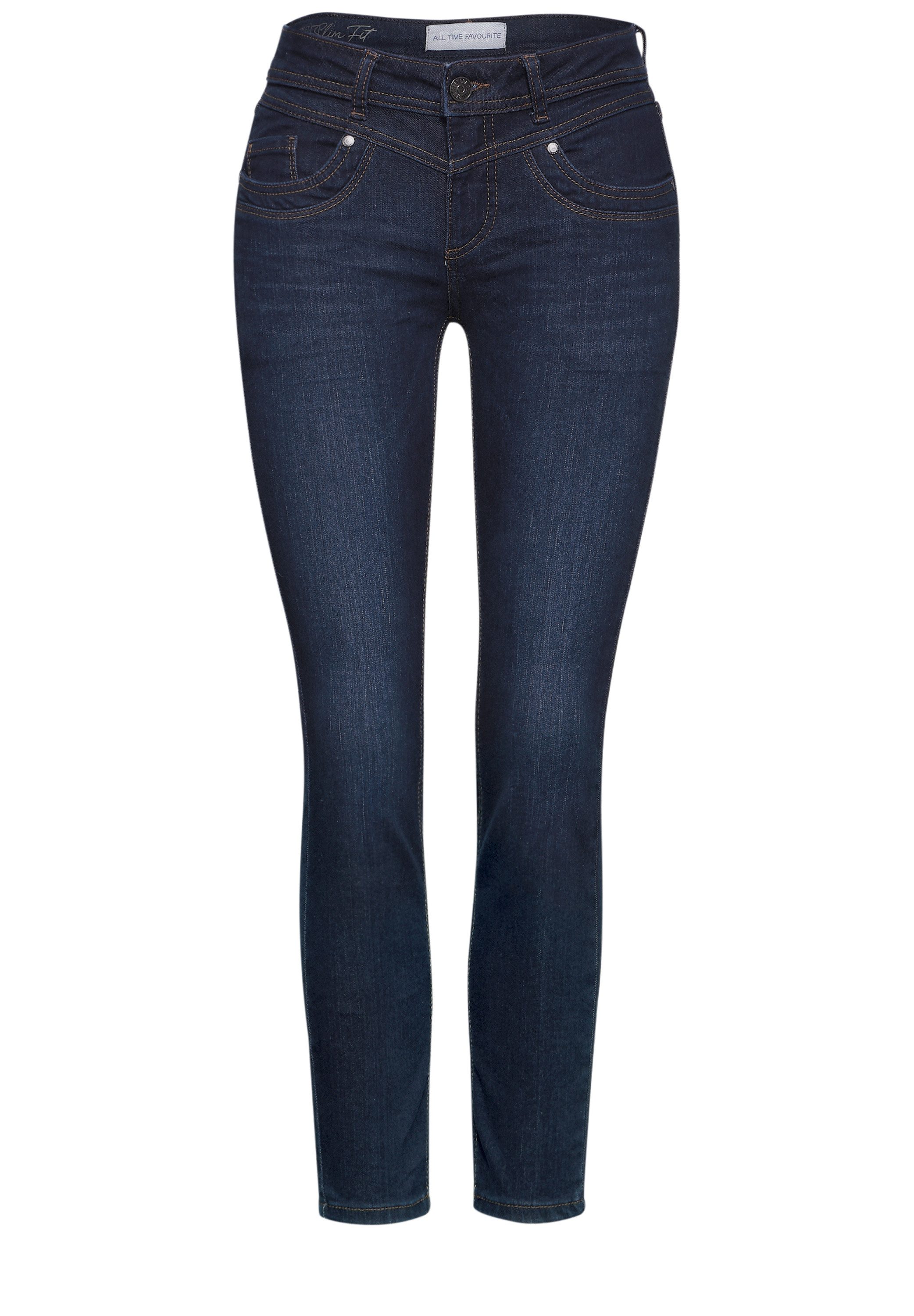 STREET ONE Slim fit jeans York in five-pocketsstijl