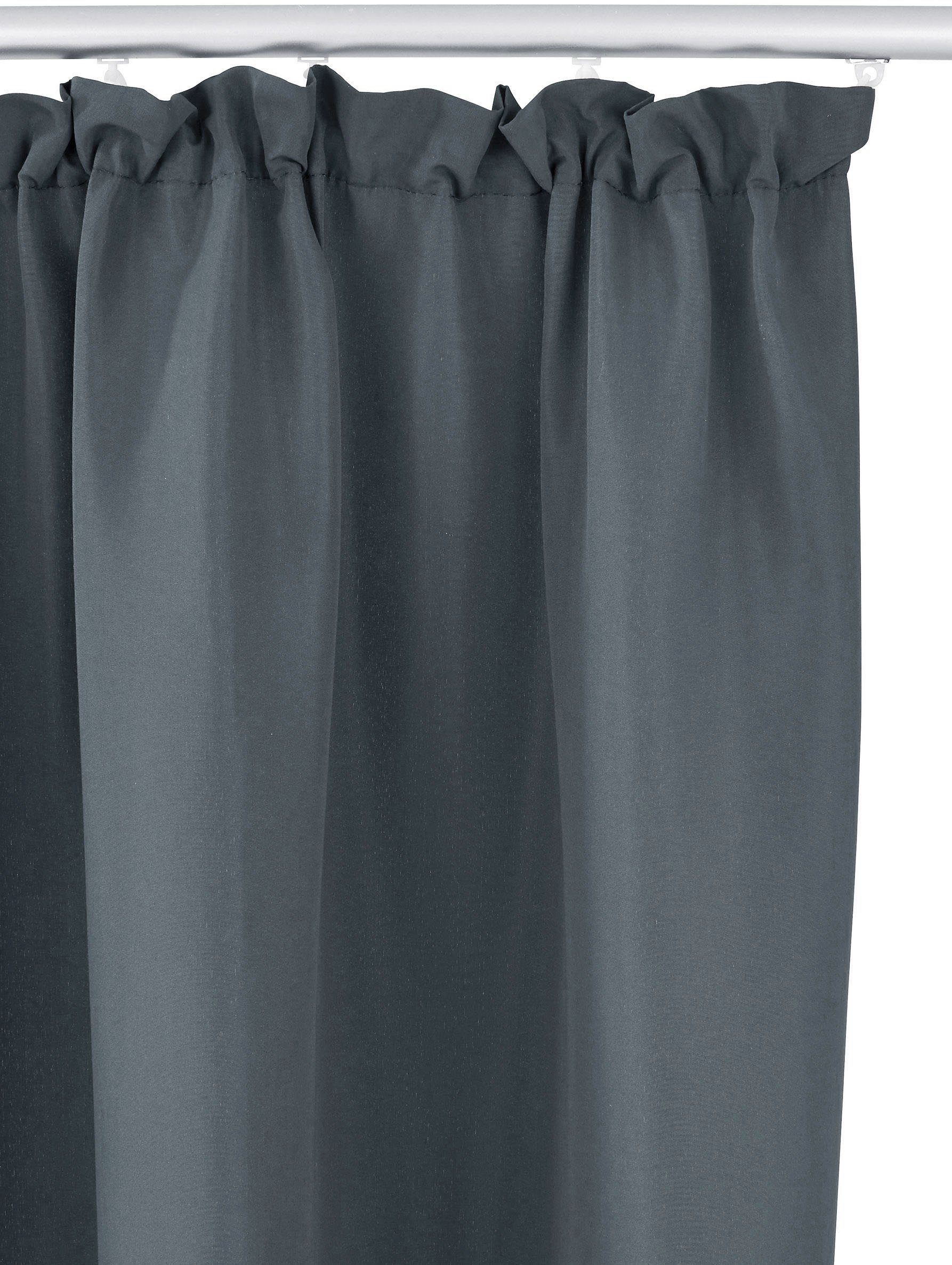 Bruno Banani Gordijn Lagan set van 2, geweven, microvezel, verschillende maten, effen kleur, bestseller (2 stuks)