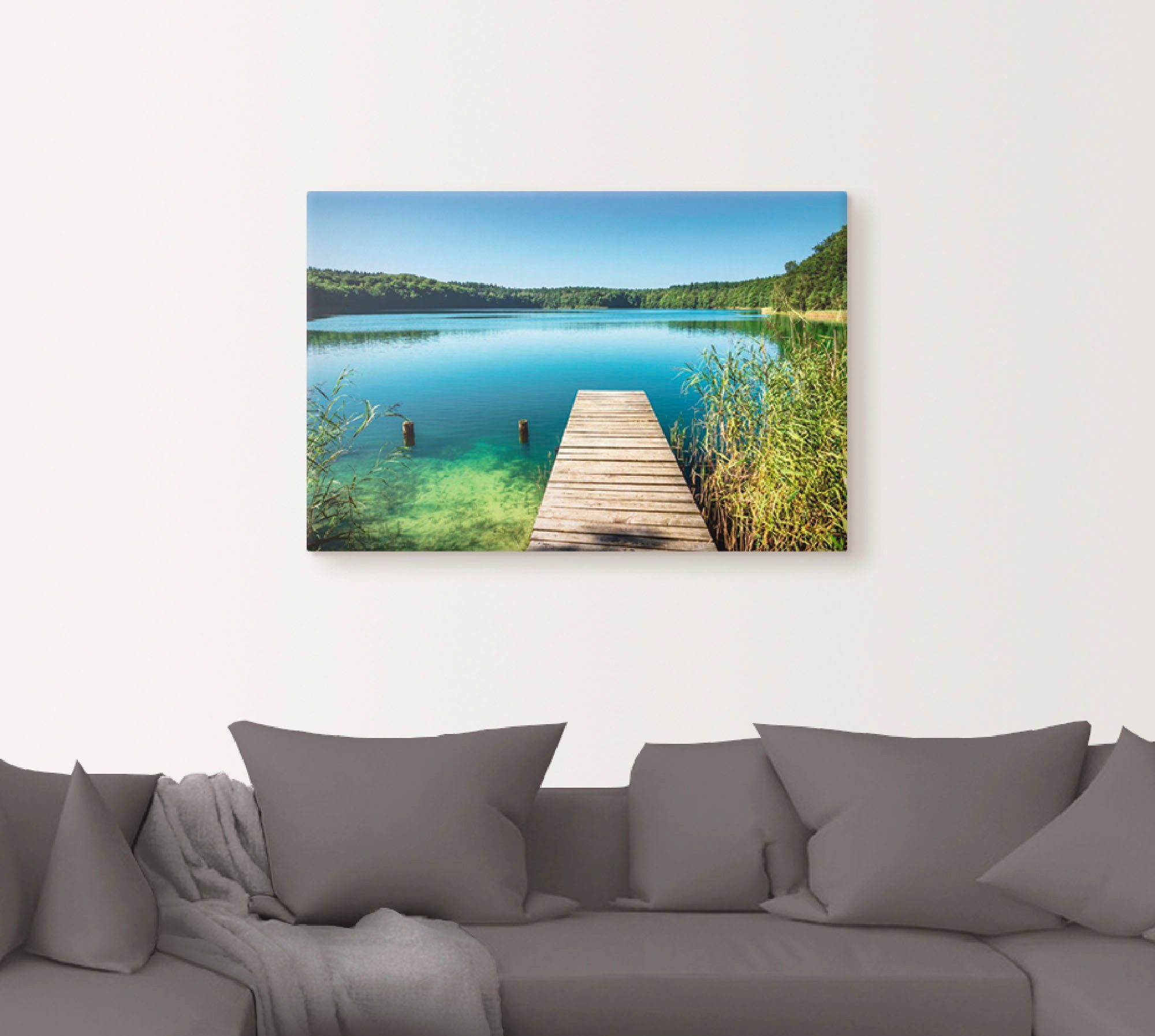 Artland Artprint Trünnenmeer Mecklenburgs merengebied als artprint van aluminium, artprint op linnen, muursticker of poster in verschillende maten