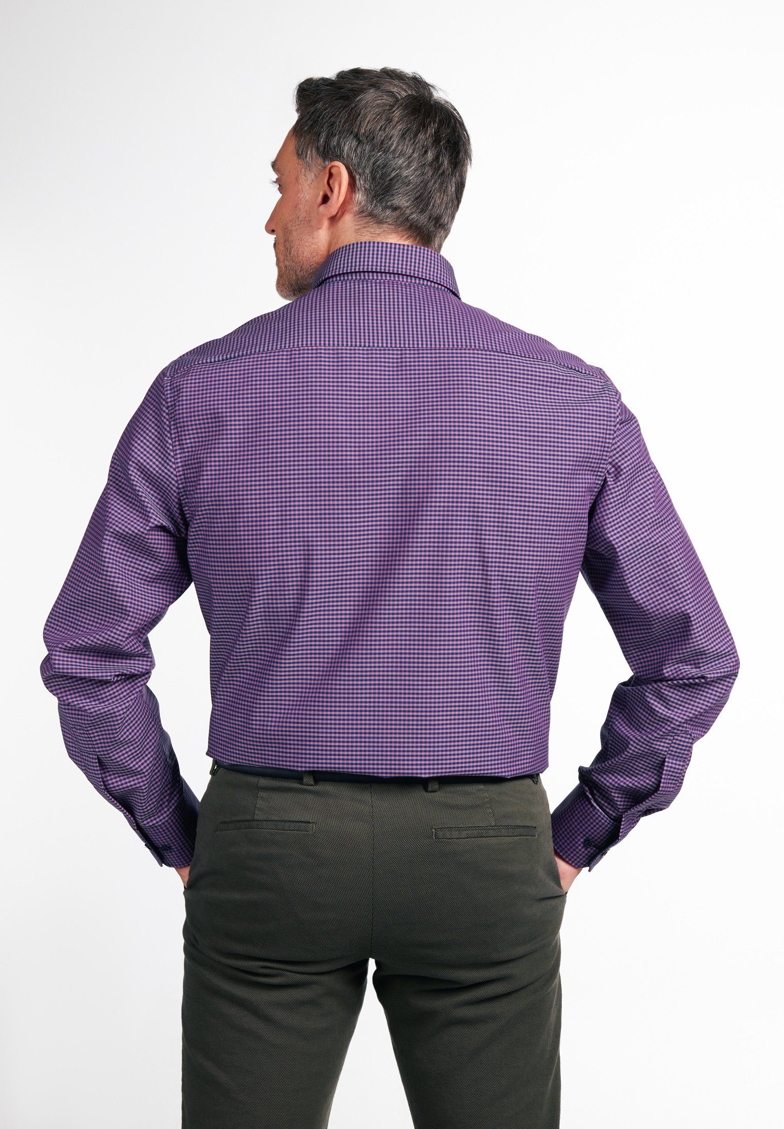 Eterna Overhemd met lange mouwen Comfort fit NON IRON (strijkvrij)