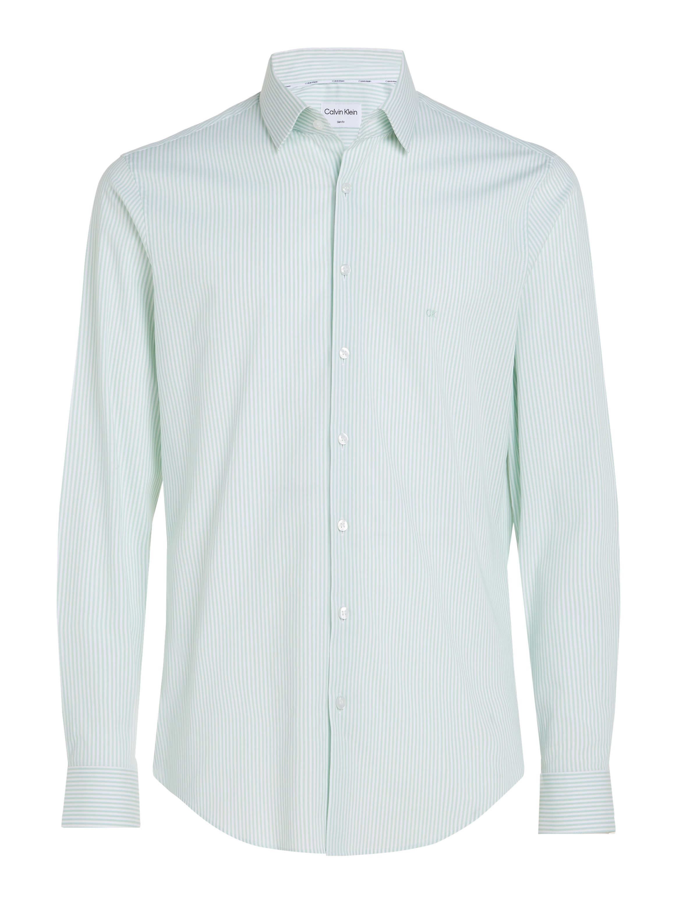 Calvin Klein Overhemd met lange mouwen POPLIN STRIPE SLIM SHIRT