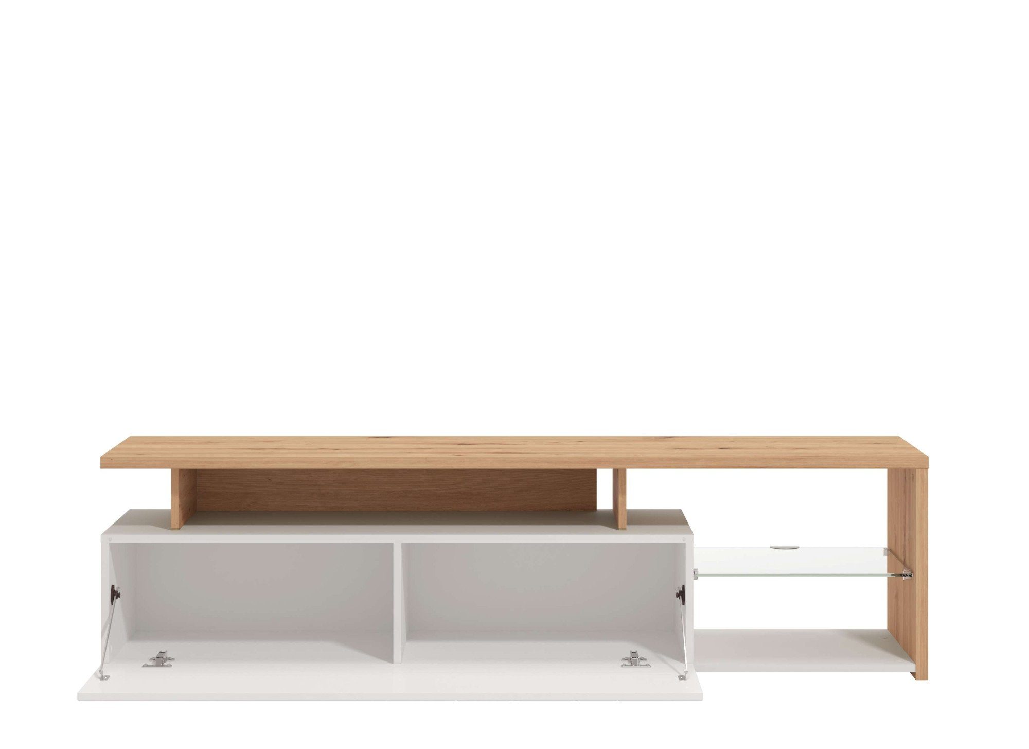 INOSIGN Tv-meubel Arctic TV-Board TV-kast, Br. 170 cm, met en zonder LED-verlichting, front met frezing