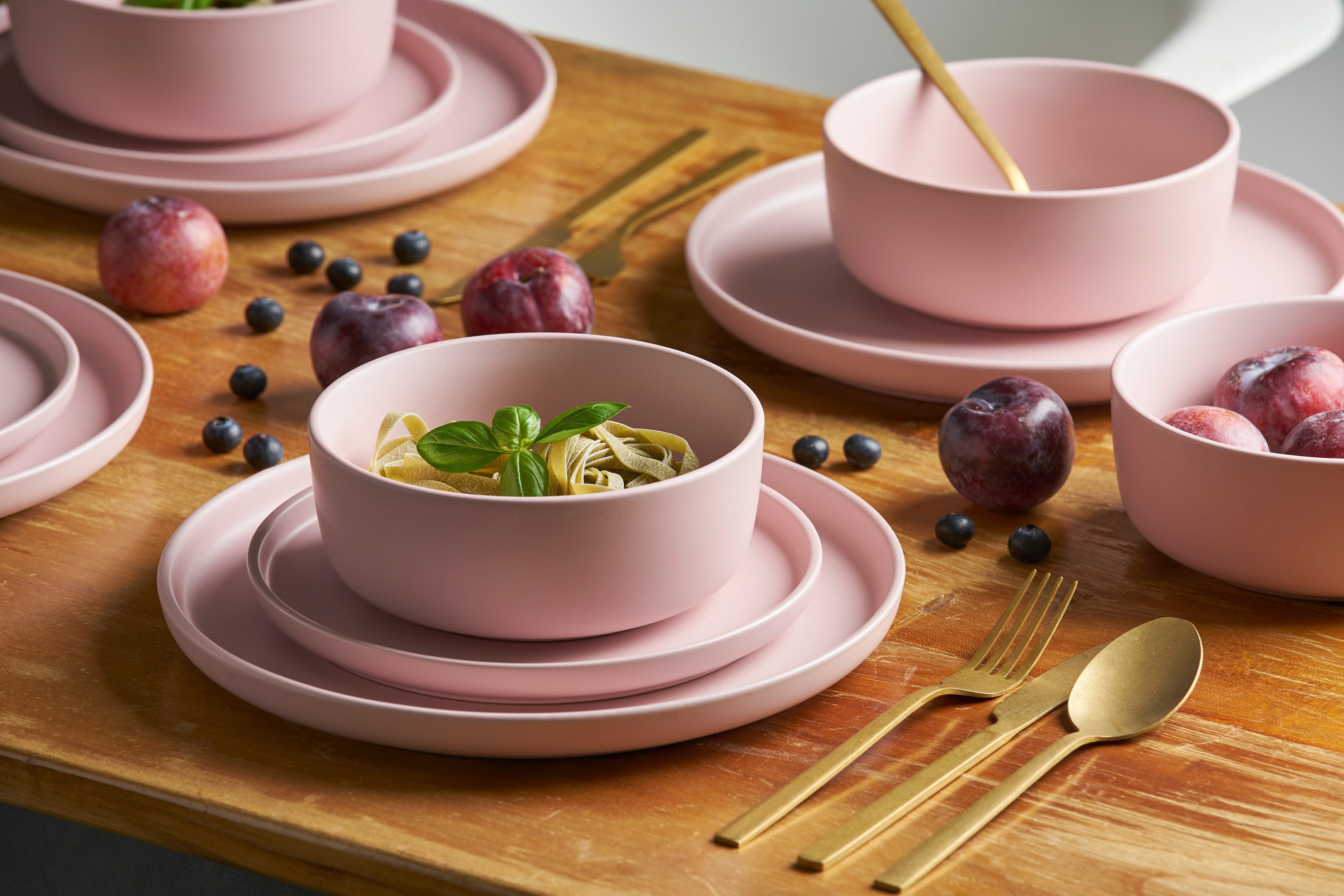LeGer Home by Lena Gercke Eetservies Servies, servies Belli rond model, scandi stijl, 12 delen, voor 4 personen (set, 12-delig)