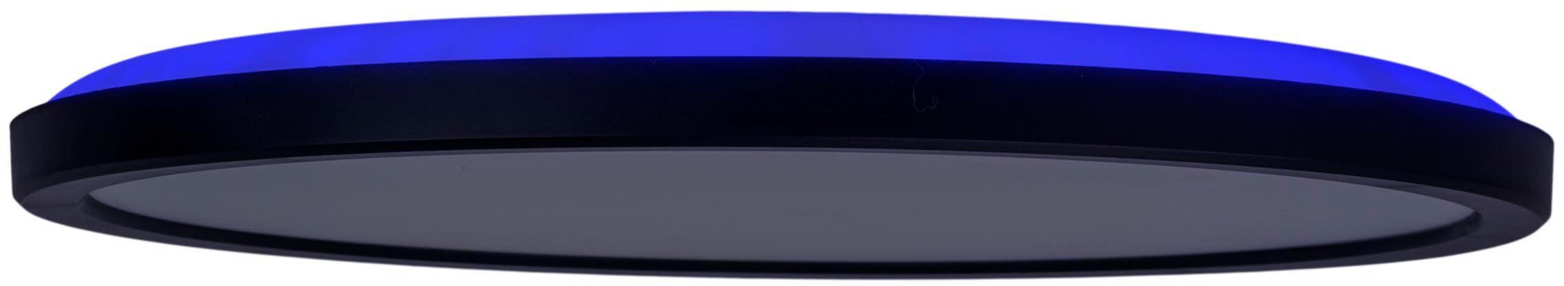 näve Plafondlamp LED "CARLO" met RGB-achtergrondverlichting D: 29,3 cm Dimbaar met geheugenfunctie, kleurwisselaar en nachtlichtfunctie (2 stuks)