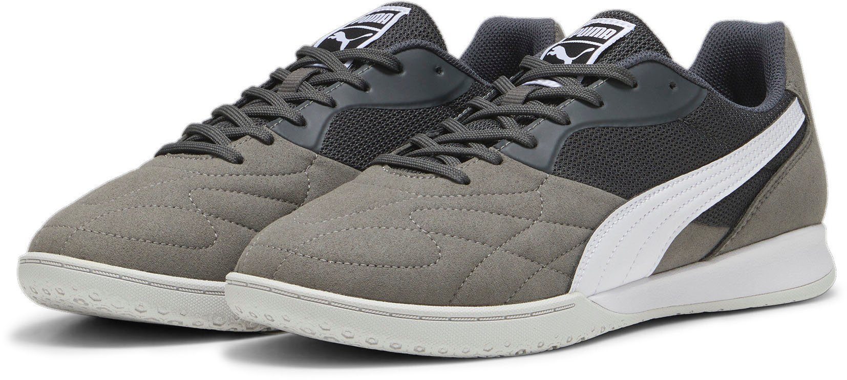 PUMA Voetbalschoenen KING TOP IT unisex zaalvoetbalschoenen maat 46,5 EU grijs
