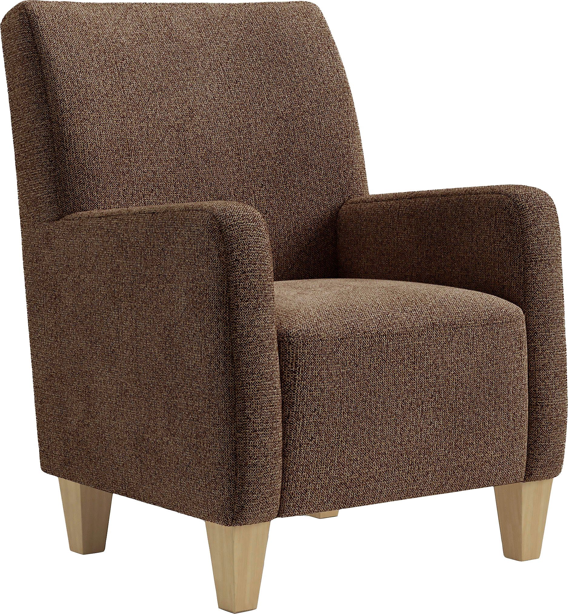 Home affaire Fauteuil Viva met binnenvering, met beukenhouten poten