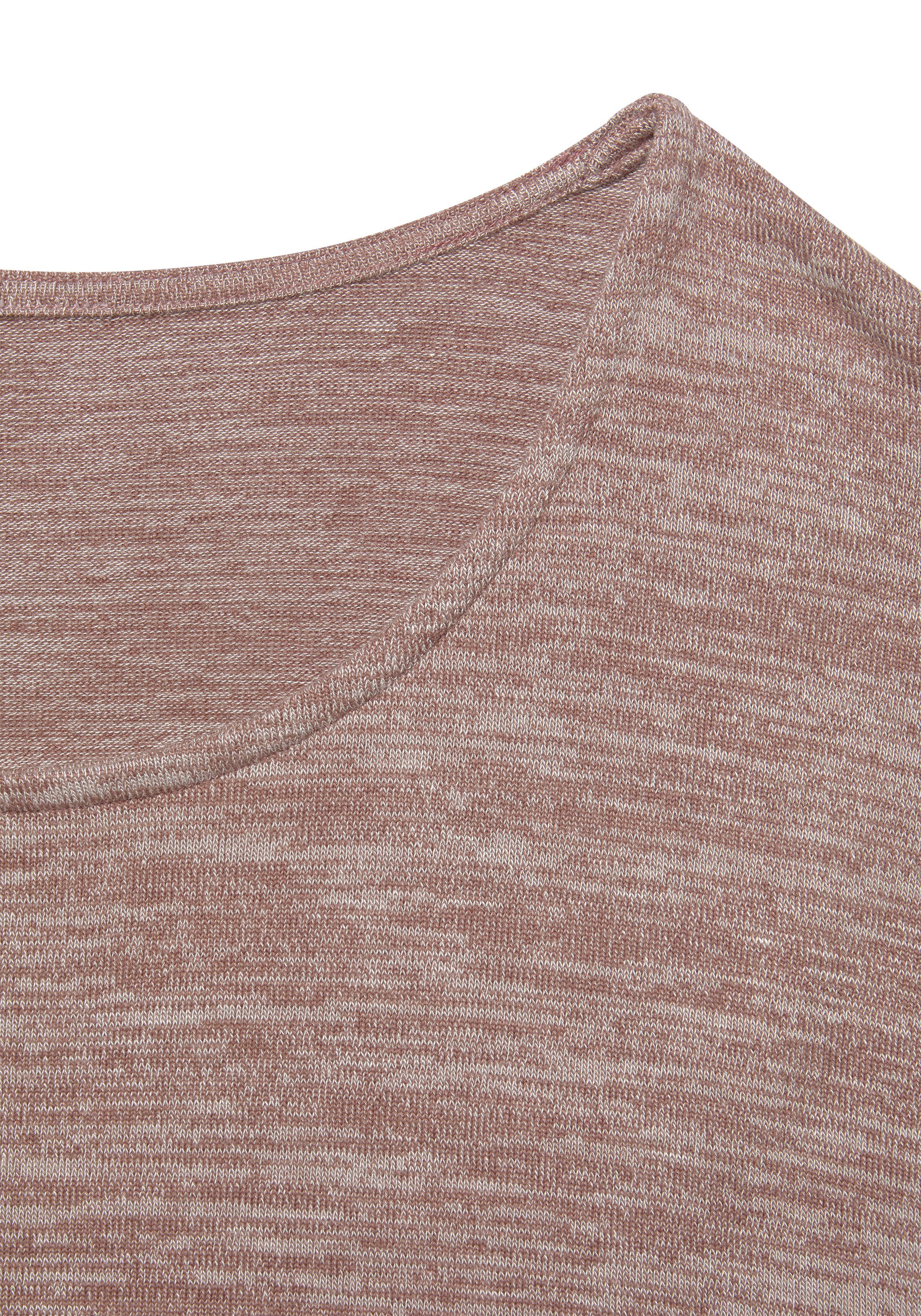 Vivance Shirt met 3/4-mouwen Met modieuze melange-structuur
