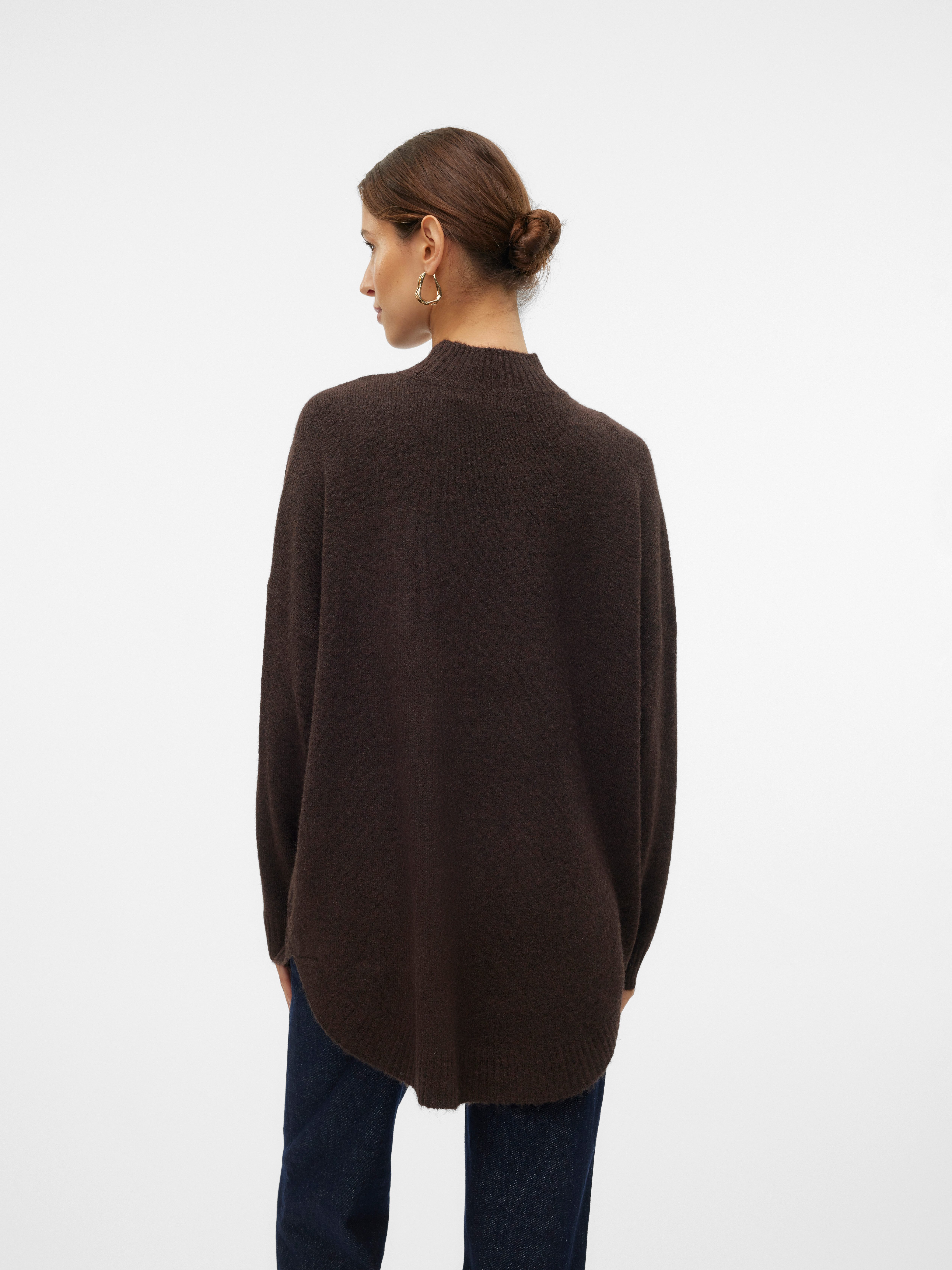 Vero Moda Gebreide trui VMPLAZA LS HIGHNECK LONG PULLOVER GA BOO