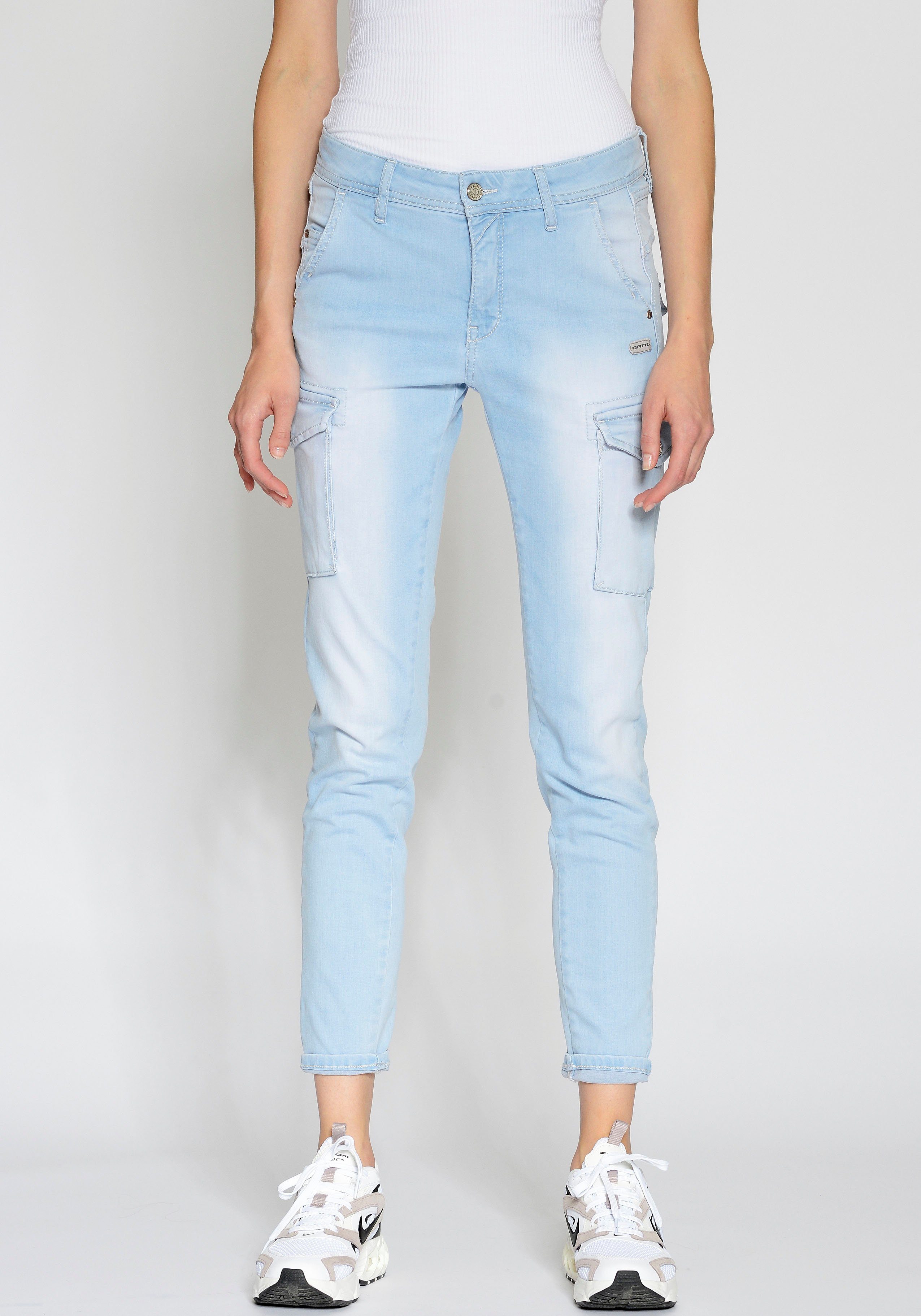 GANG Cargo jeans 94Amelie Cargo dames cargo broeken maat 29 blauw