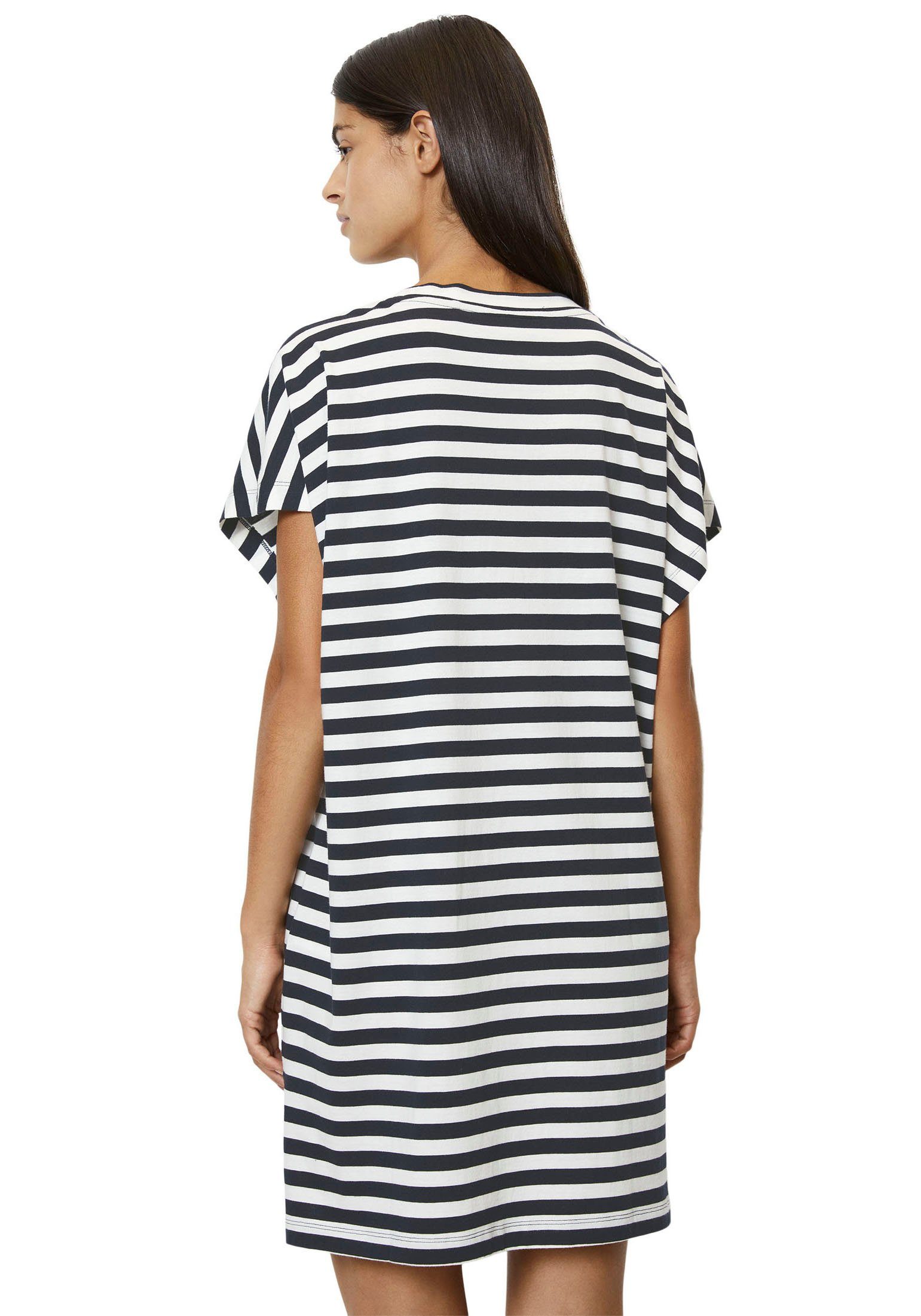 Marc O'Polo Nachthemd Mix & Match Cotton-Woven met overhangende schouders en merklogo op de borst