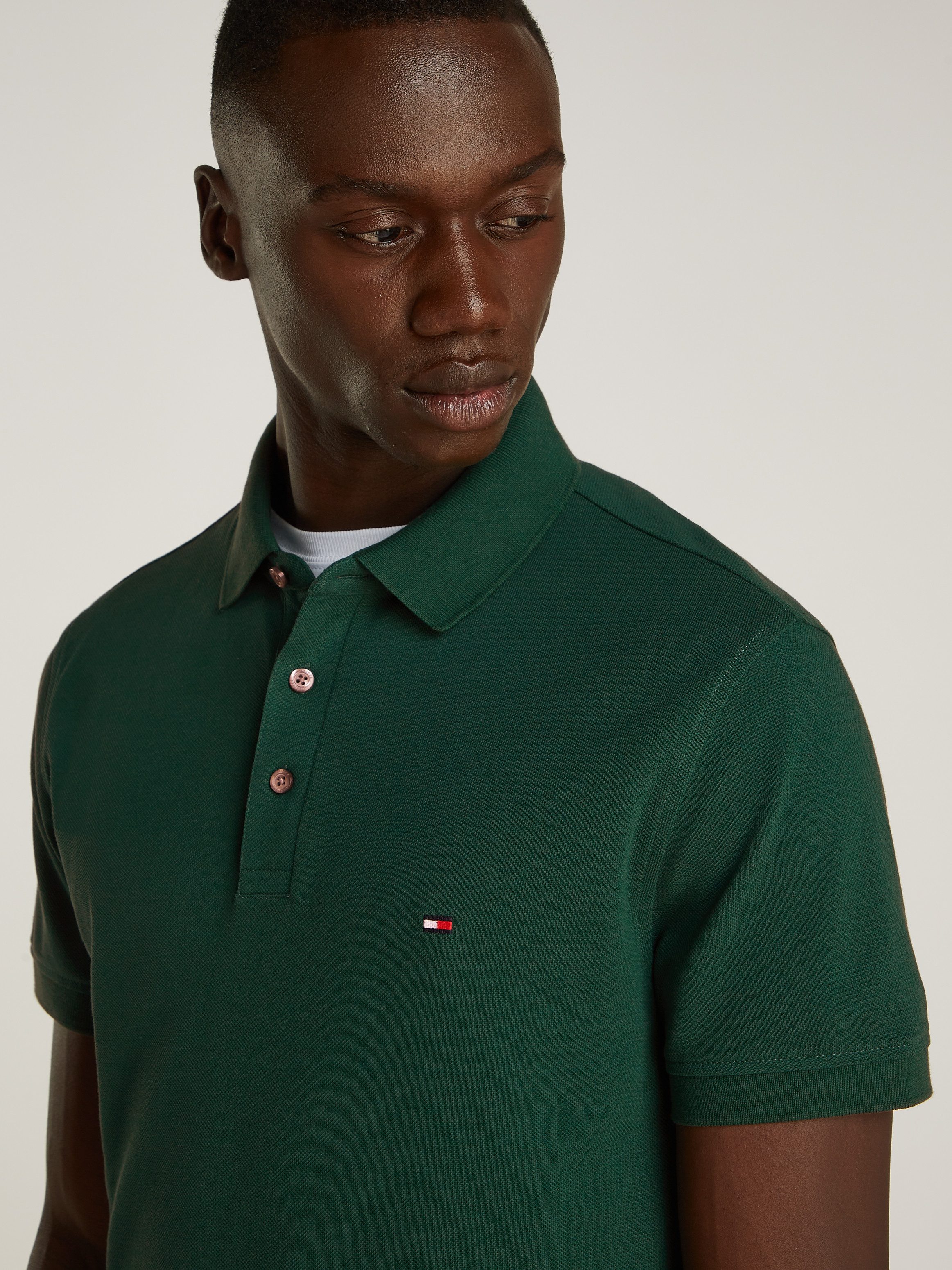 Tommy Hilfiger Poloshirt 1985 SLIM POLO van iets gestructureerd piqué