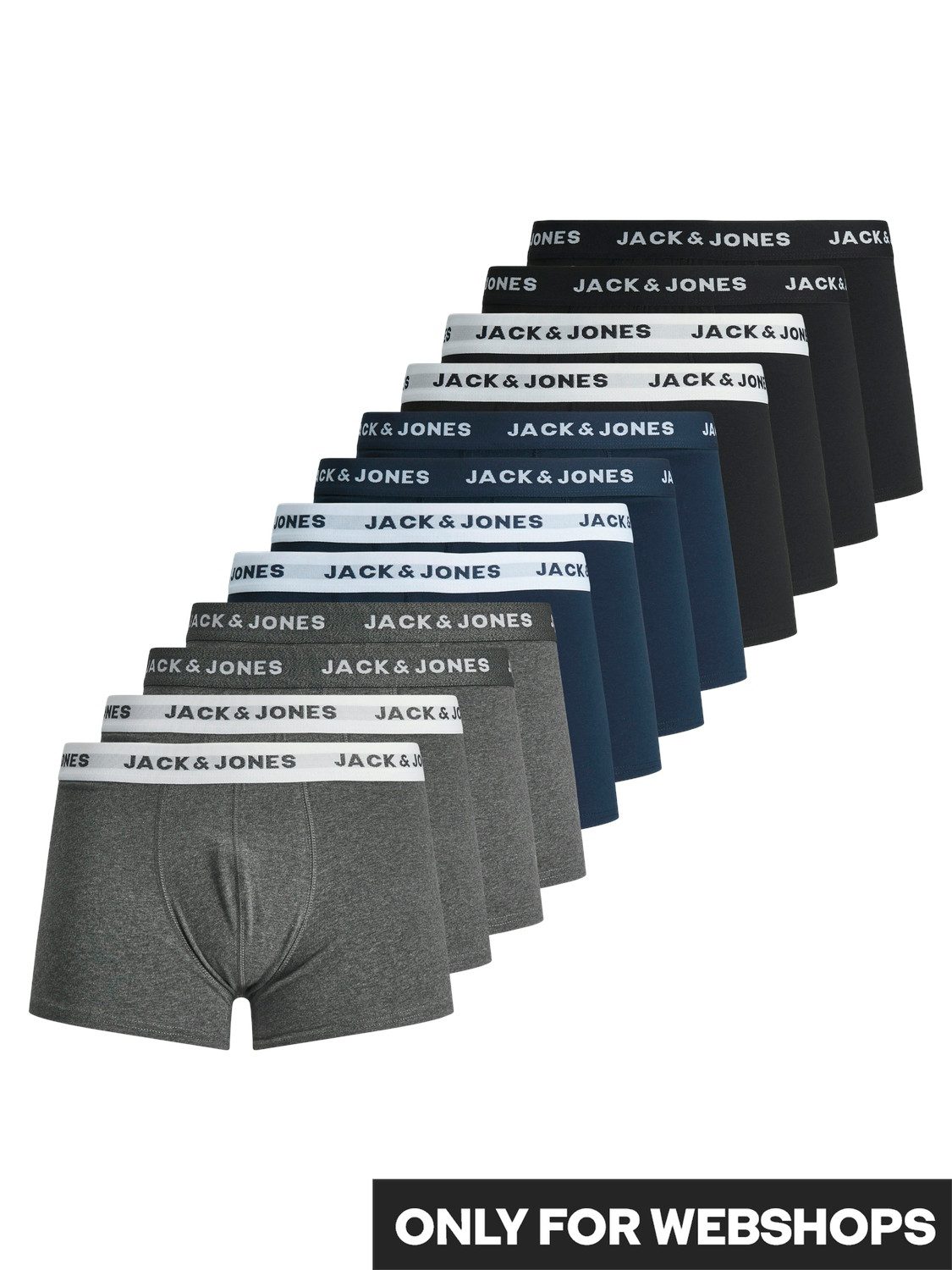 Jack & Jones Trunk JACSOLID Stretchcomfort, elastisch, comfortabel met sportieve look (set, 12 stuks)