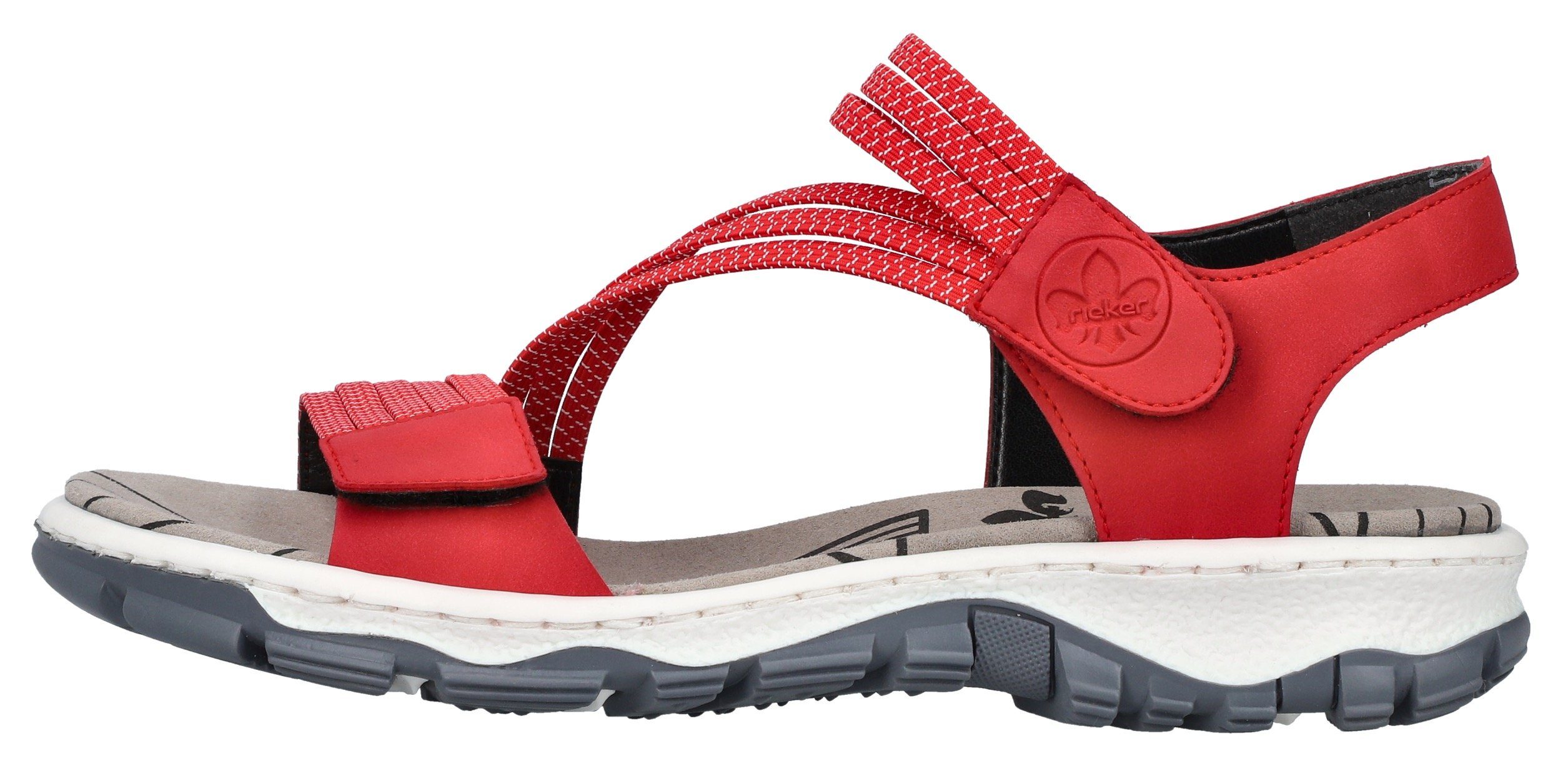 Rieker Sandalen zomerschoen, sandaal, klittenbandschoen, in sportieve uitstraling