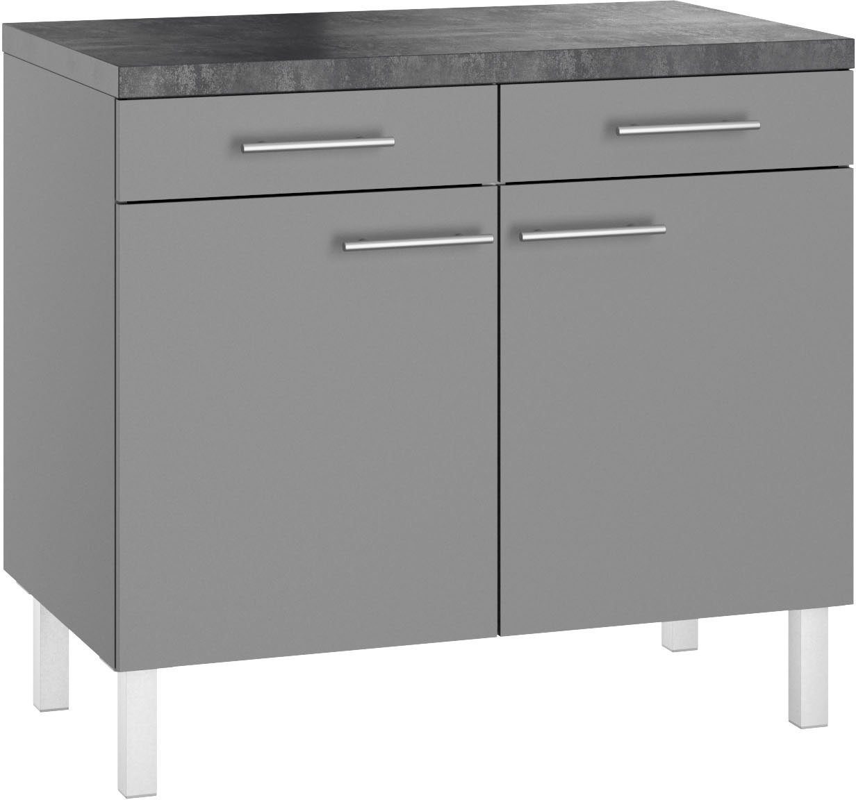 OPTIFIT Onderkast Breedte 100 cm, 2 deuren, 2 laden