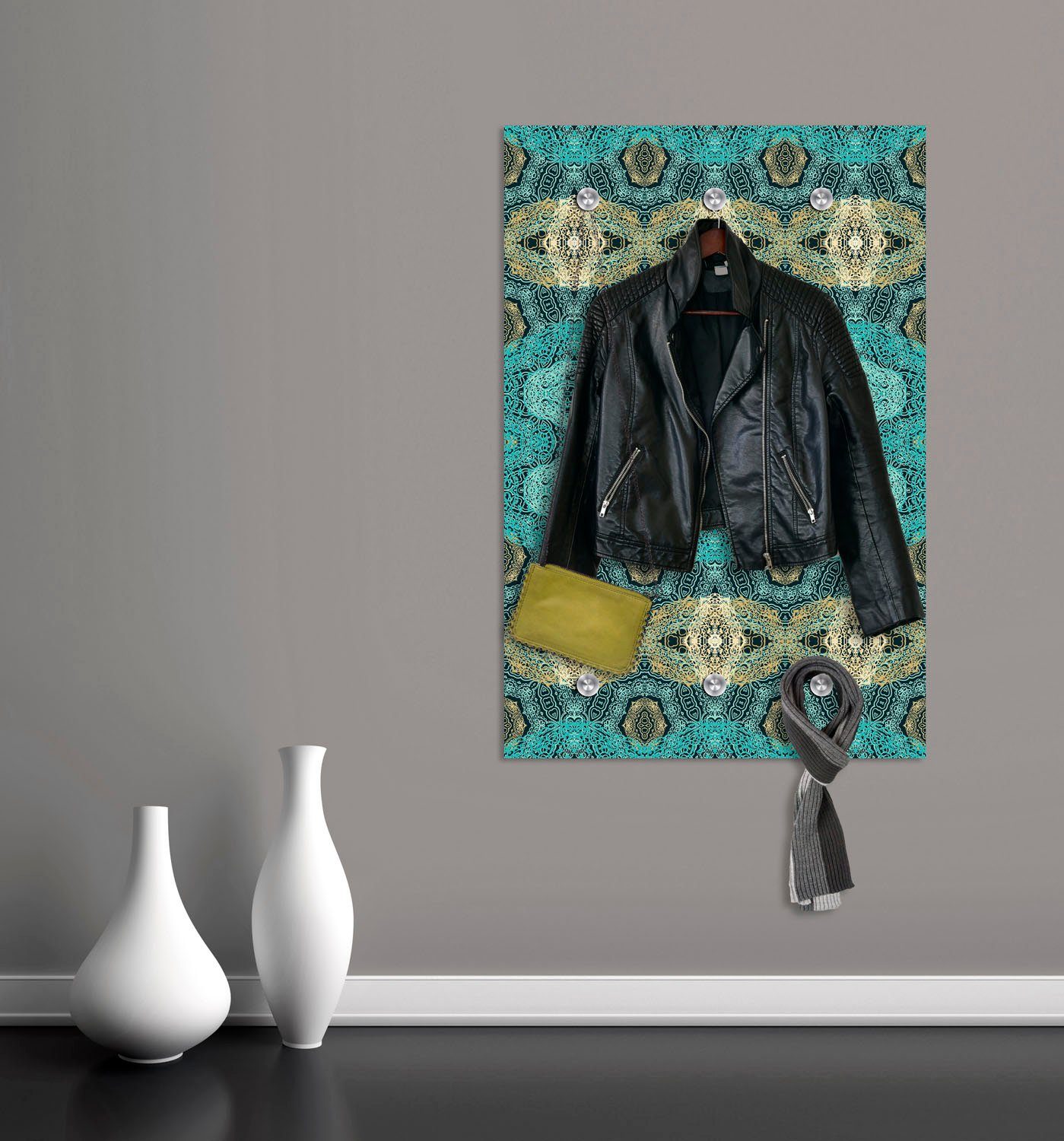 queence Kapstok Motief met 6 haken, 80 x 120 cm