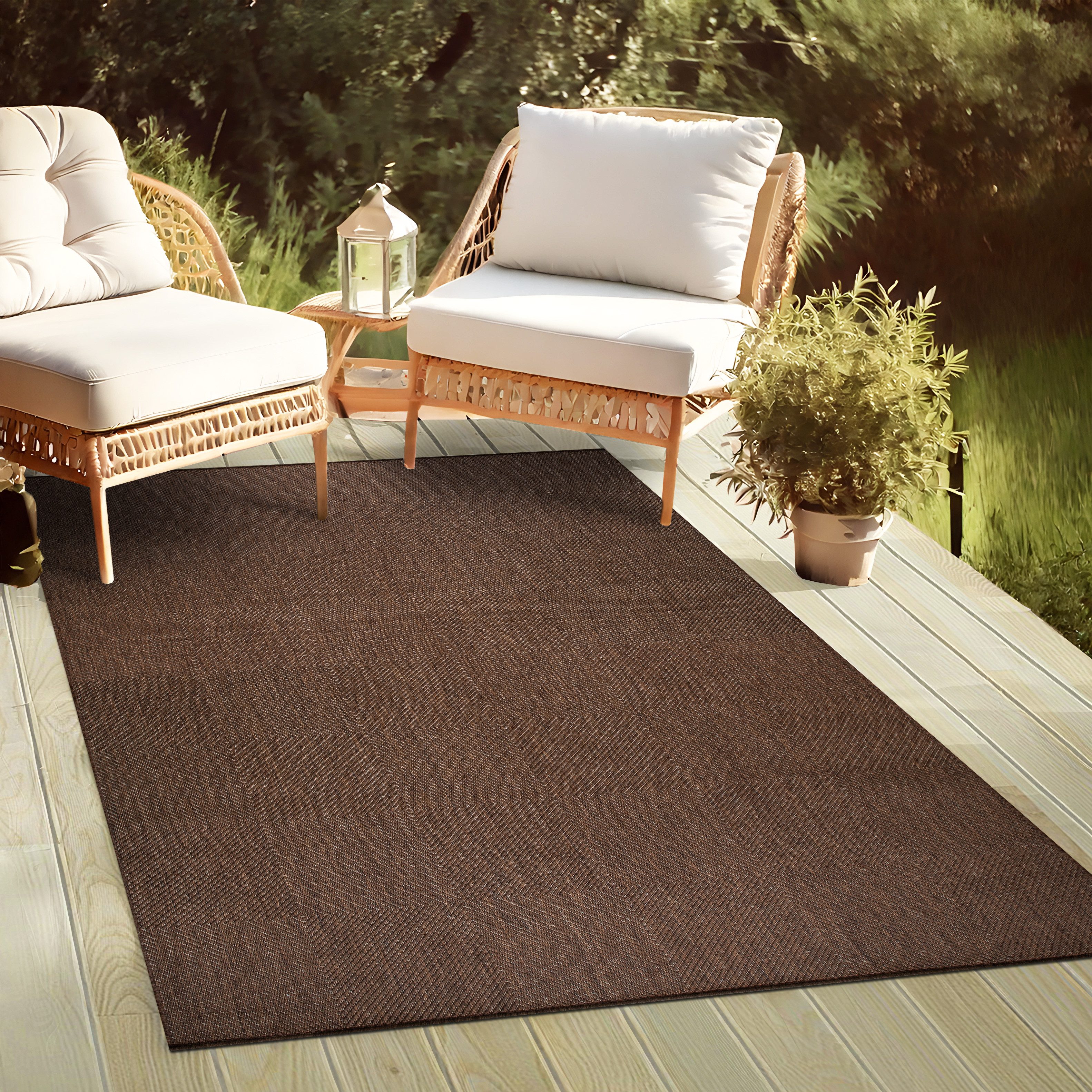 my home Vloerkleed Anna is ook als loper verkrijgbaar Geschikt voor binnen en buiten, sisal-look, weerbestendig & uv-bestendig